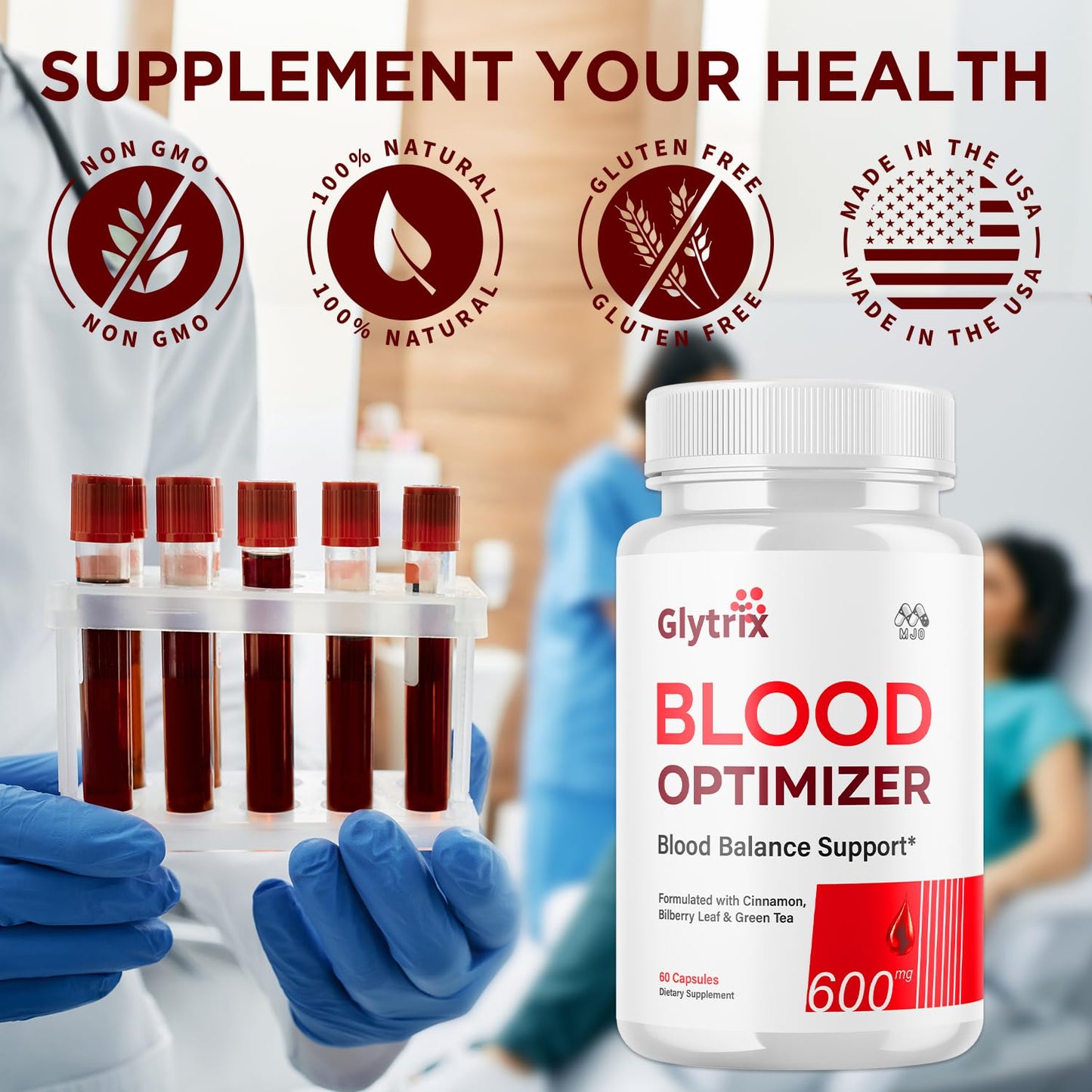 MJO Glytrix Blood Support Capsules 120 Count