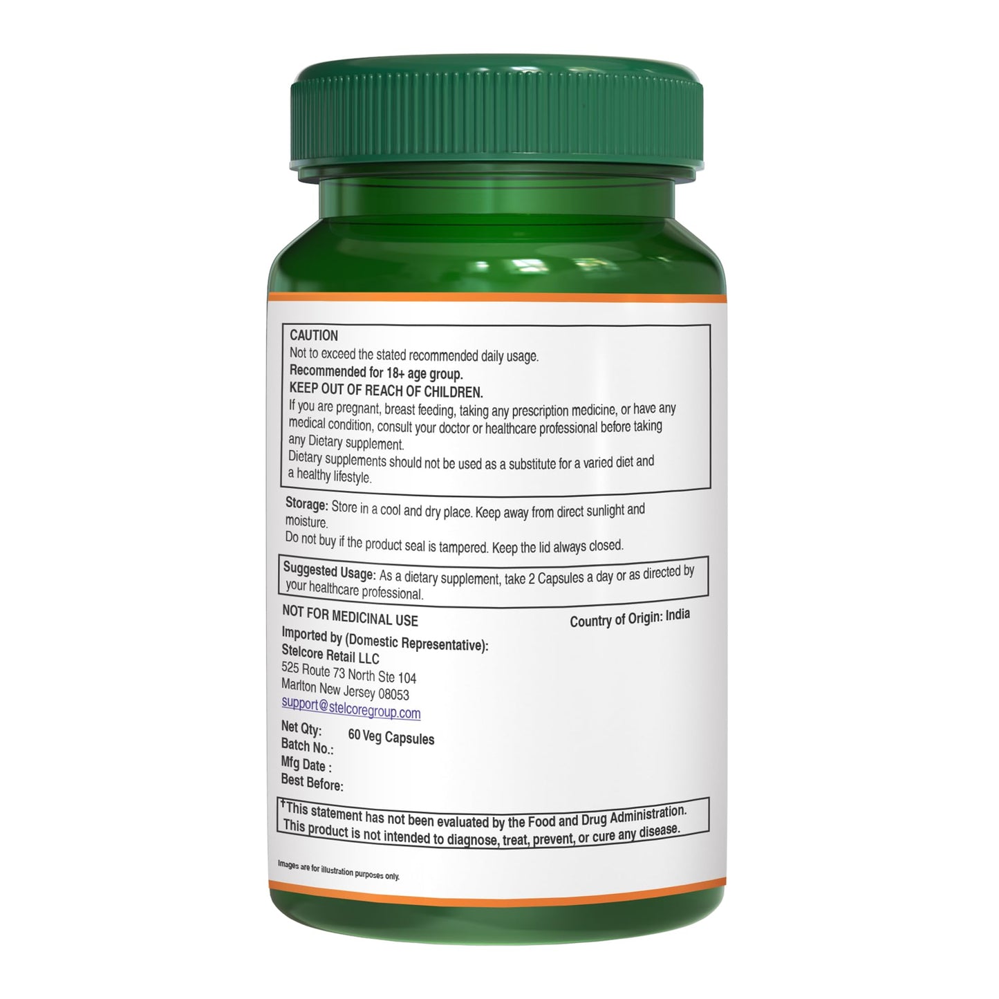 Pure Nutrition Natural Treasures Amla Capsules (Indian Gooseberry) 1000 mg per Serving, 60 Veg Capsules