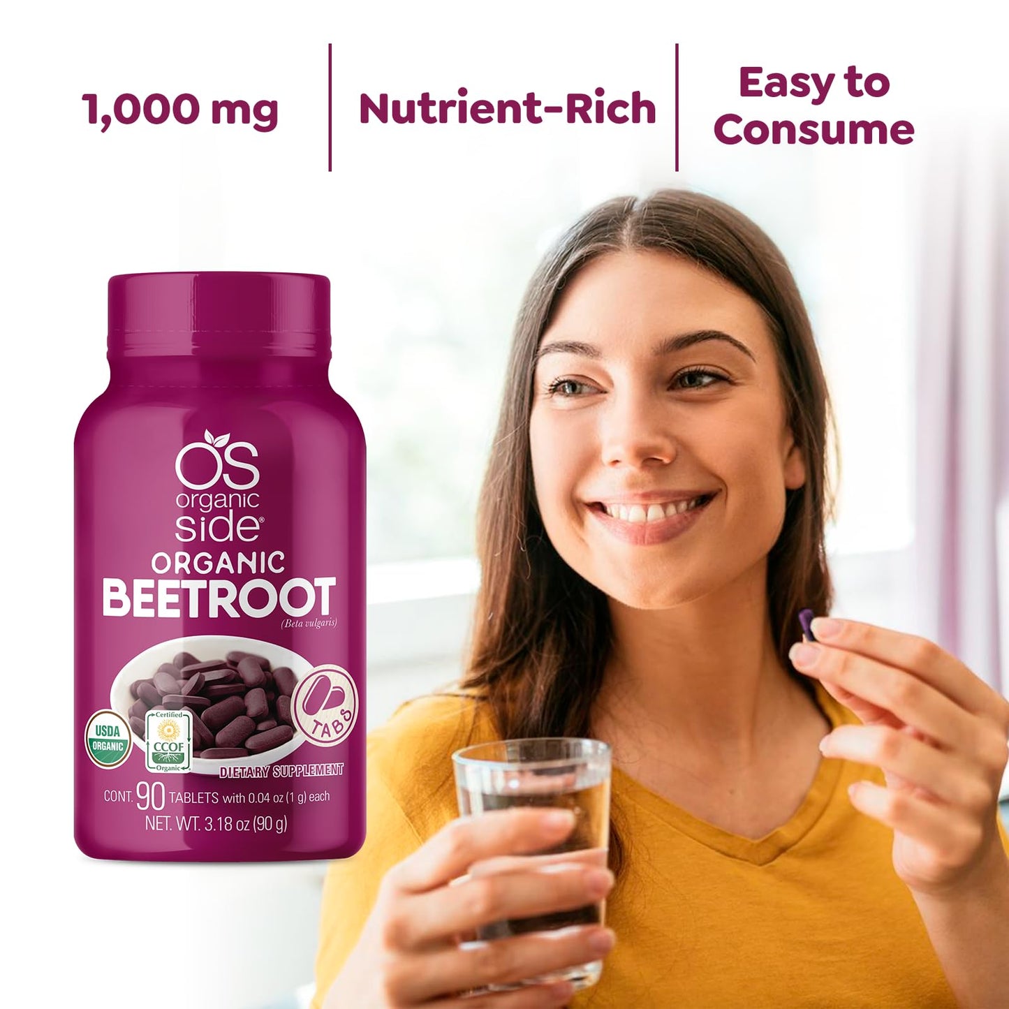 OS Organic Side Beetroot Tablets 90