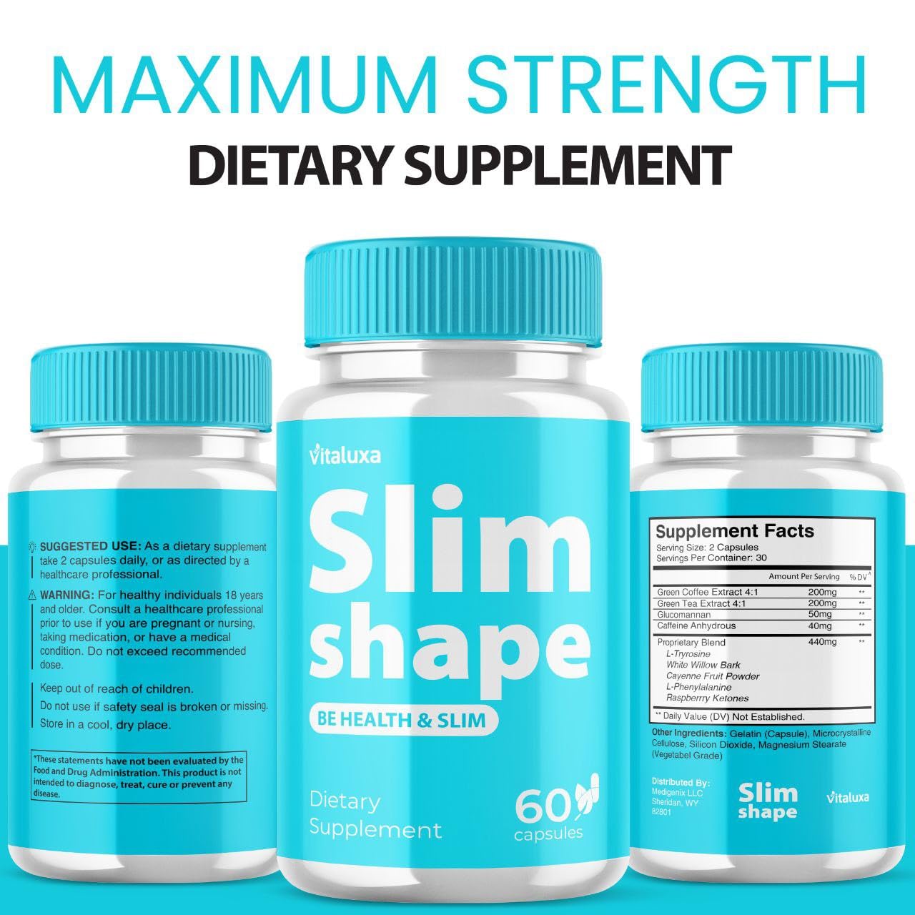Vitaluxa SlimShape Capsules 180 Count
