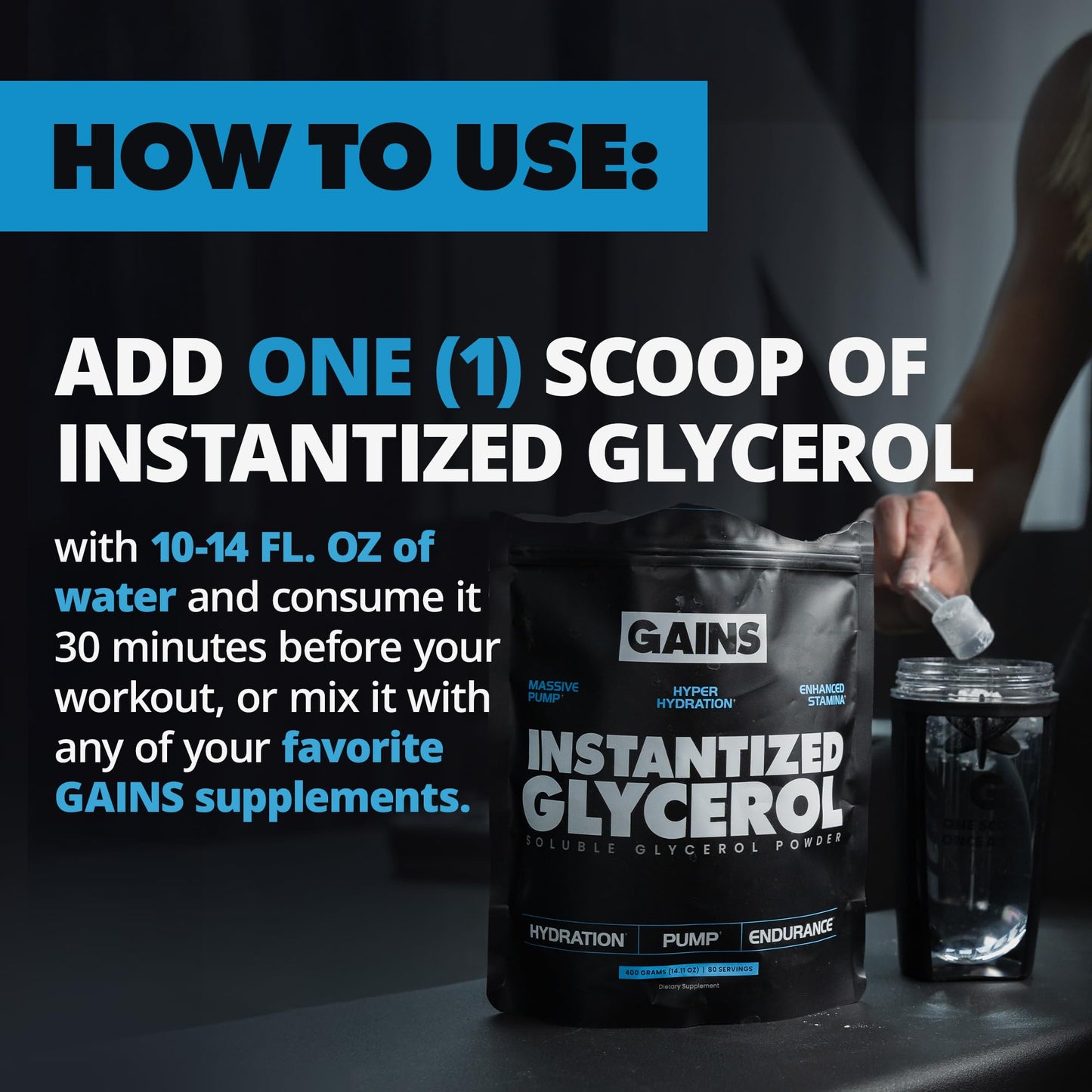 Gains in Bulk Instantized Glycerol Powder, 15 Ounce