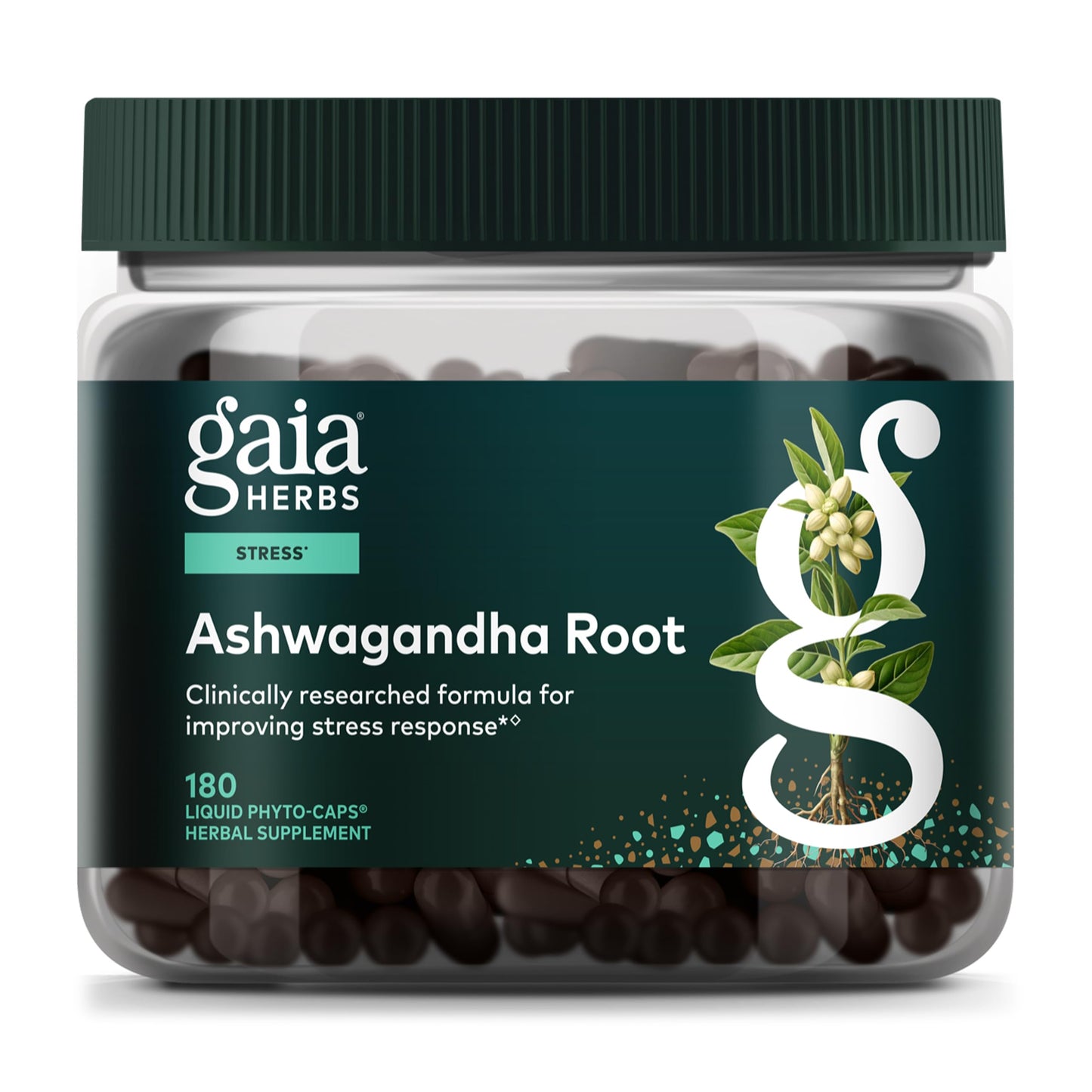 Gaia Herbs Ashwagandha Root Capsule 180 Count