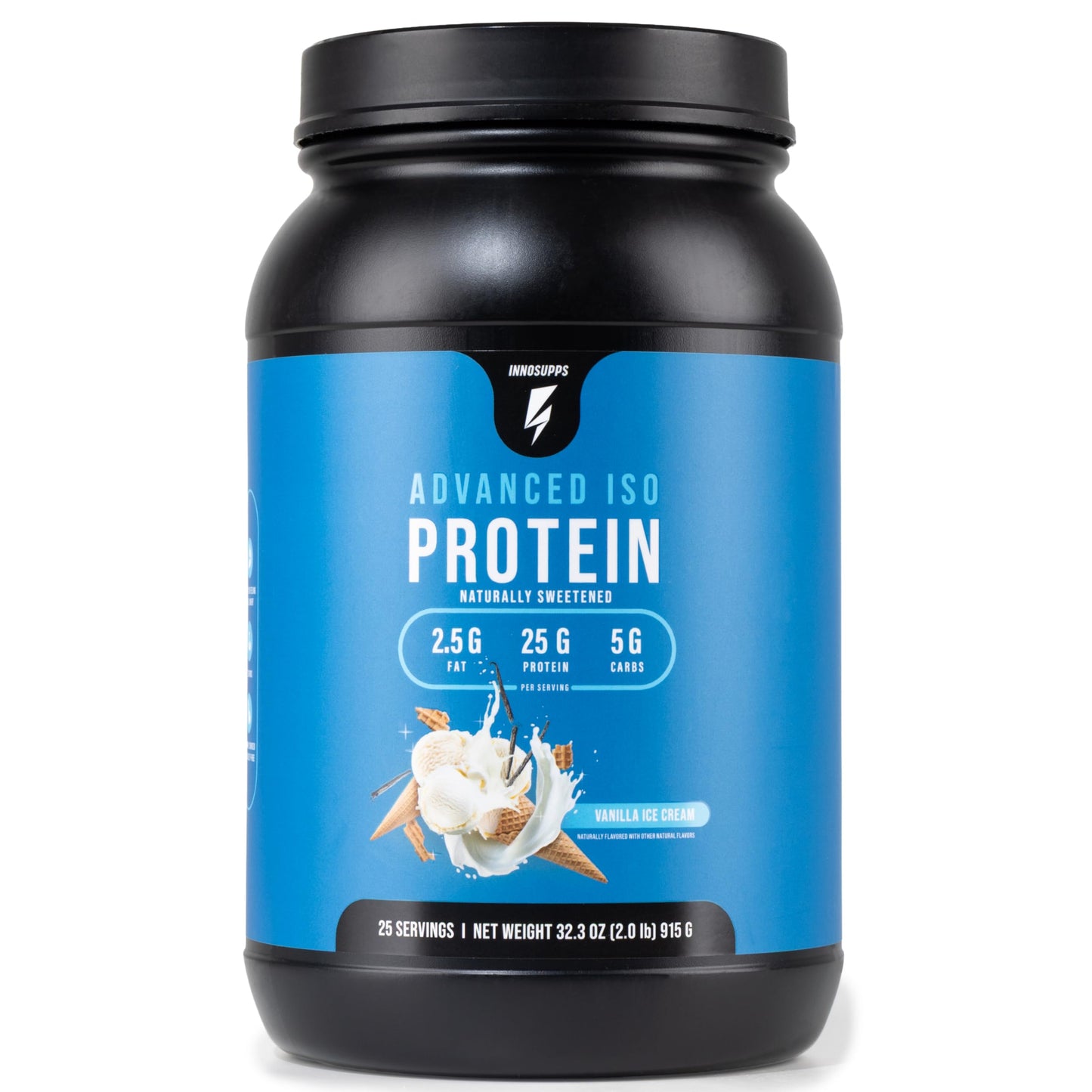InnoSupps Advanced Iso Protein Whey Isolate Protein Powder Vanilla Ice Cream 31.4 oz