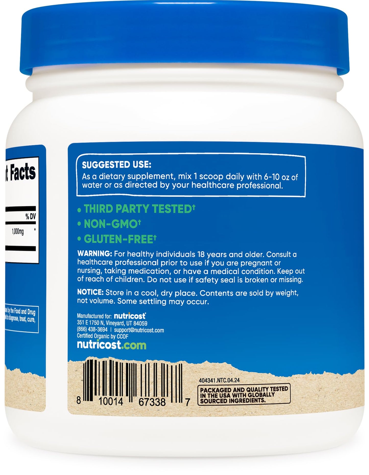 Nutricost Organic Irish Moss Powder 16 Ounce