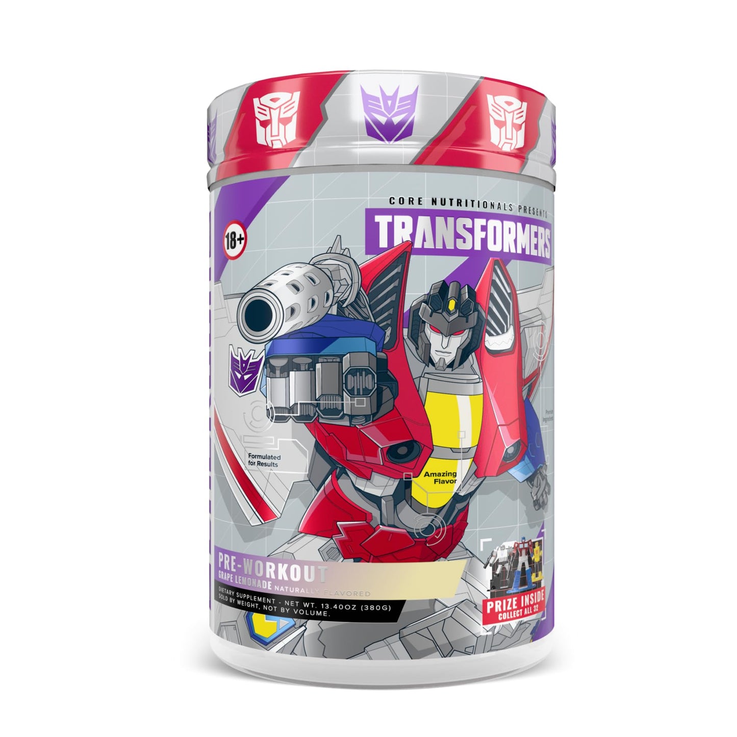 Core Nutritionals Transformers Energon Pre Workout Powder, 20 Servings