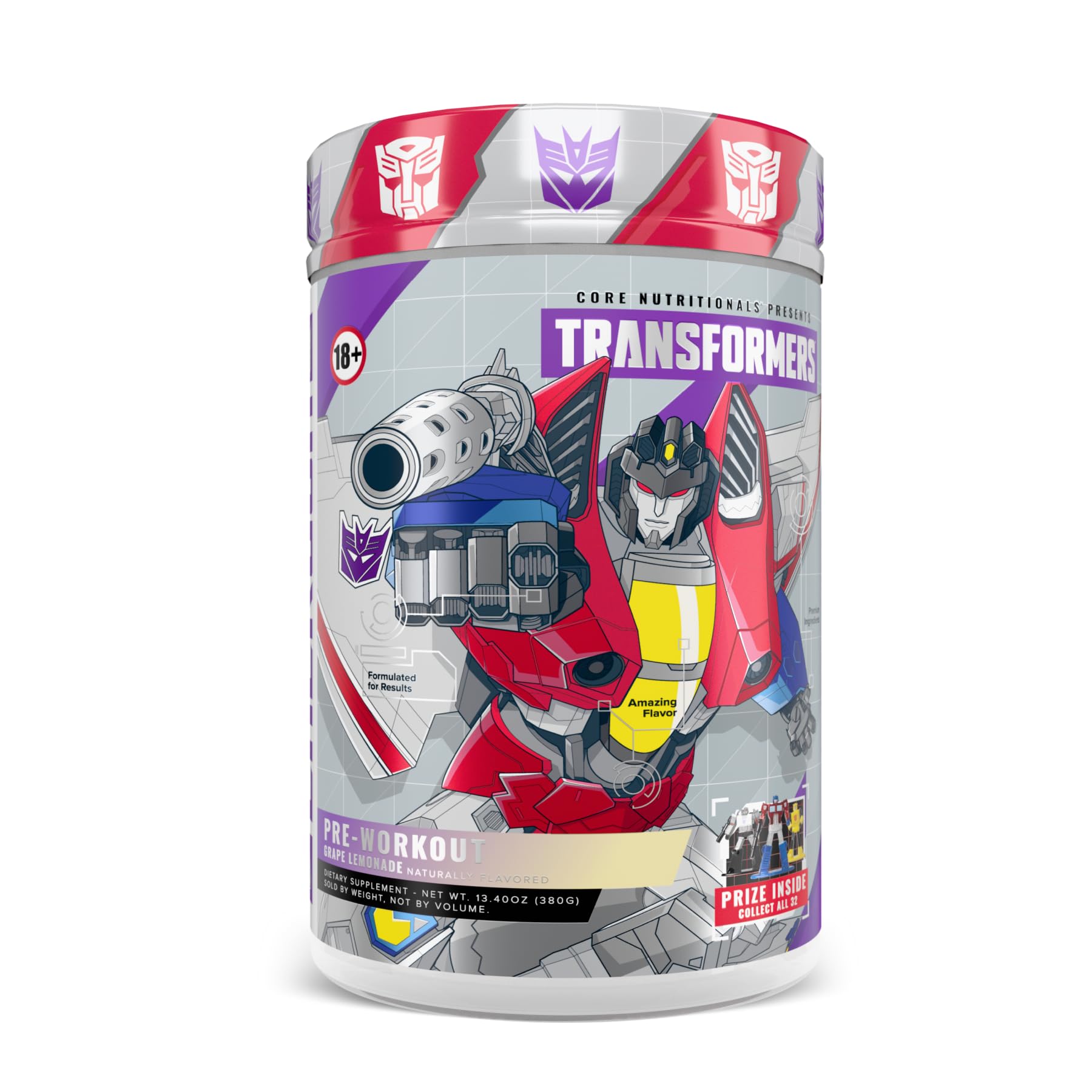 Core Nutritionals Transformers Energon Pre Workout Powder, 20 Servings