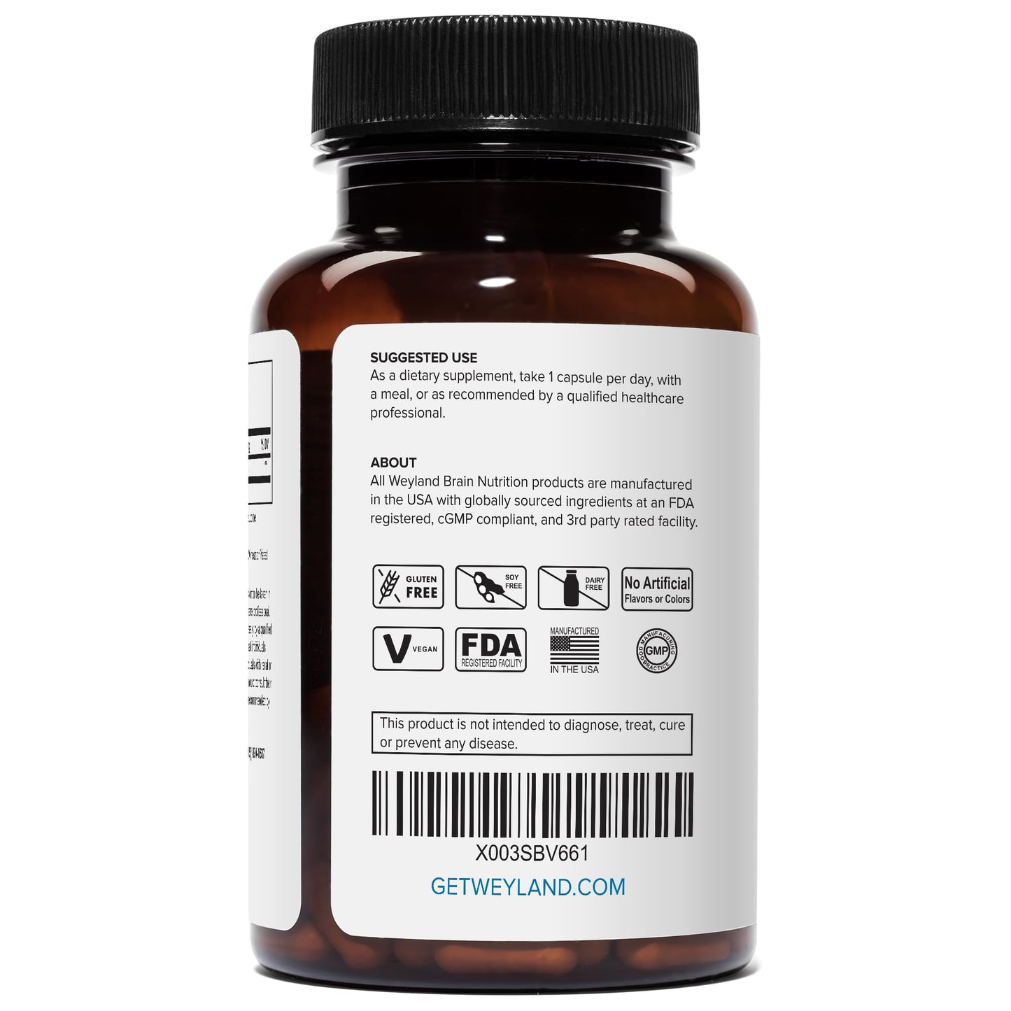 Weyland Brain Nutrition Lithium Orotate 1000 mcg Elemental Lithium Capsules, 120 Count