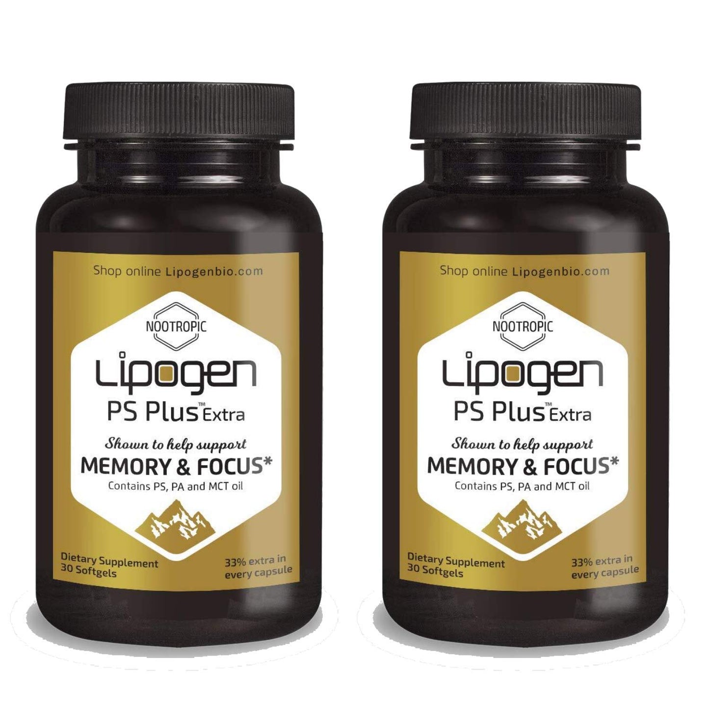Lipogen PS Plus Extra Brain Booster Supplement Softgels 60