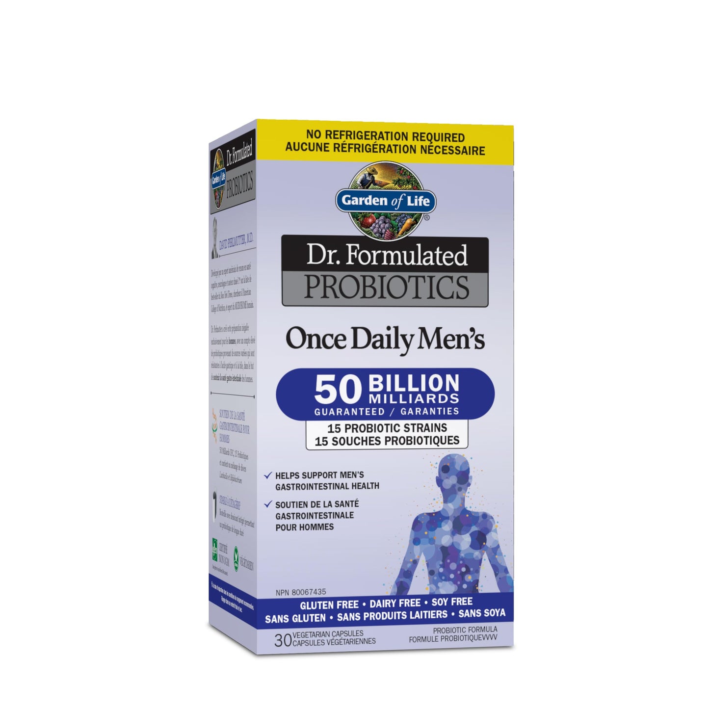 Garden of Life Dr Formulated Men's 50 Billion Shelf-Stable Capsules, 30 Count