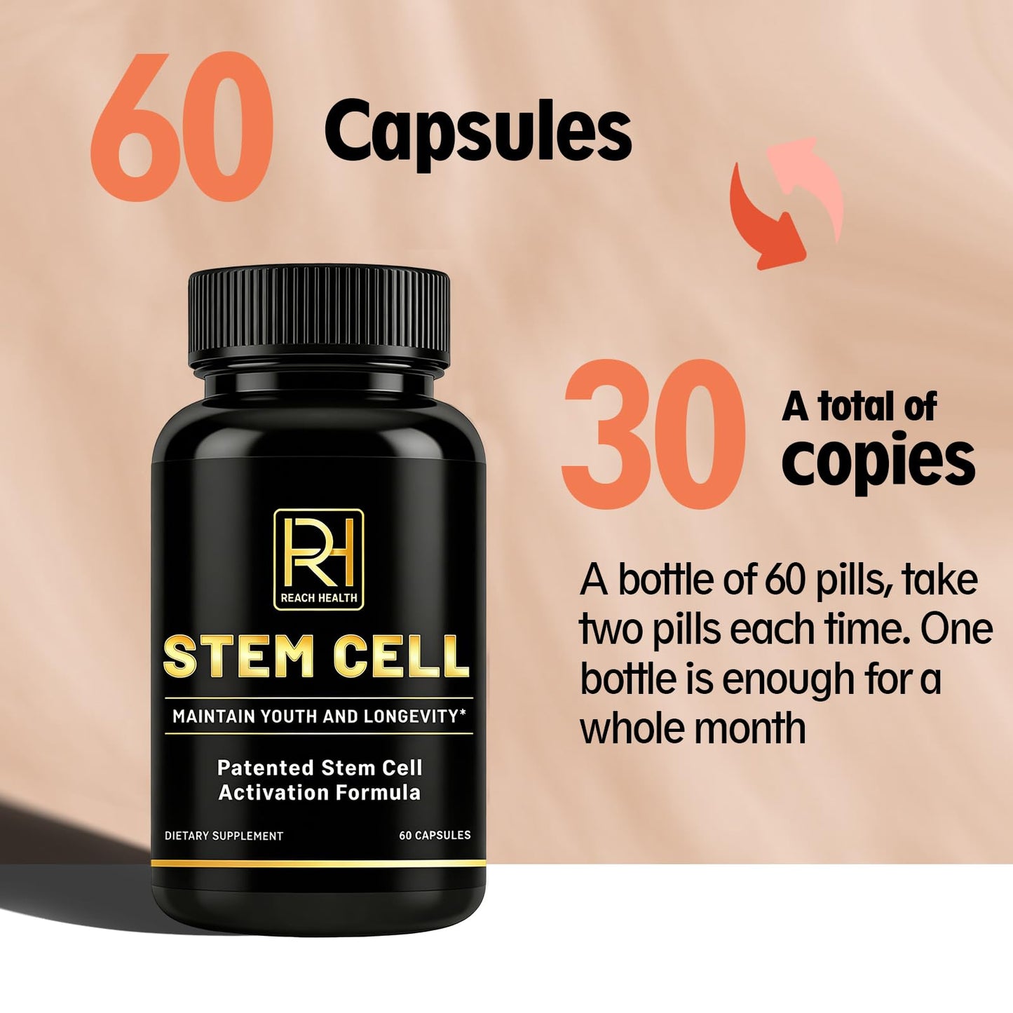 REACH HEALTH Stem Cell Activation Formula Tablet, 120 Tablets