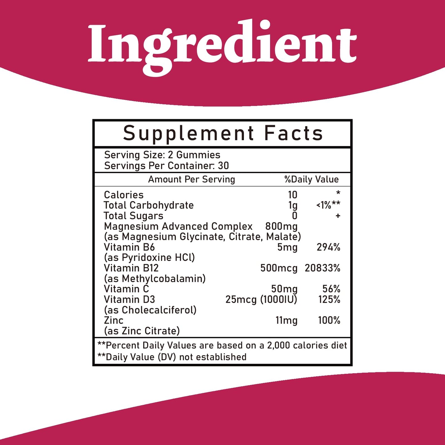Bumjazz Magnesium Complex Gummies 800mg 60 Count