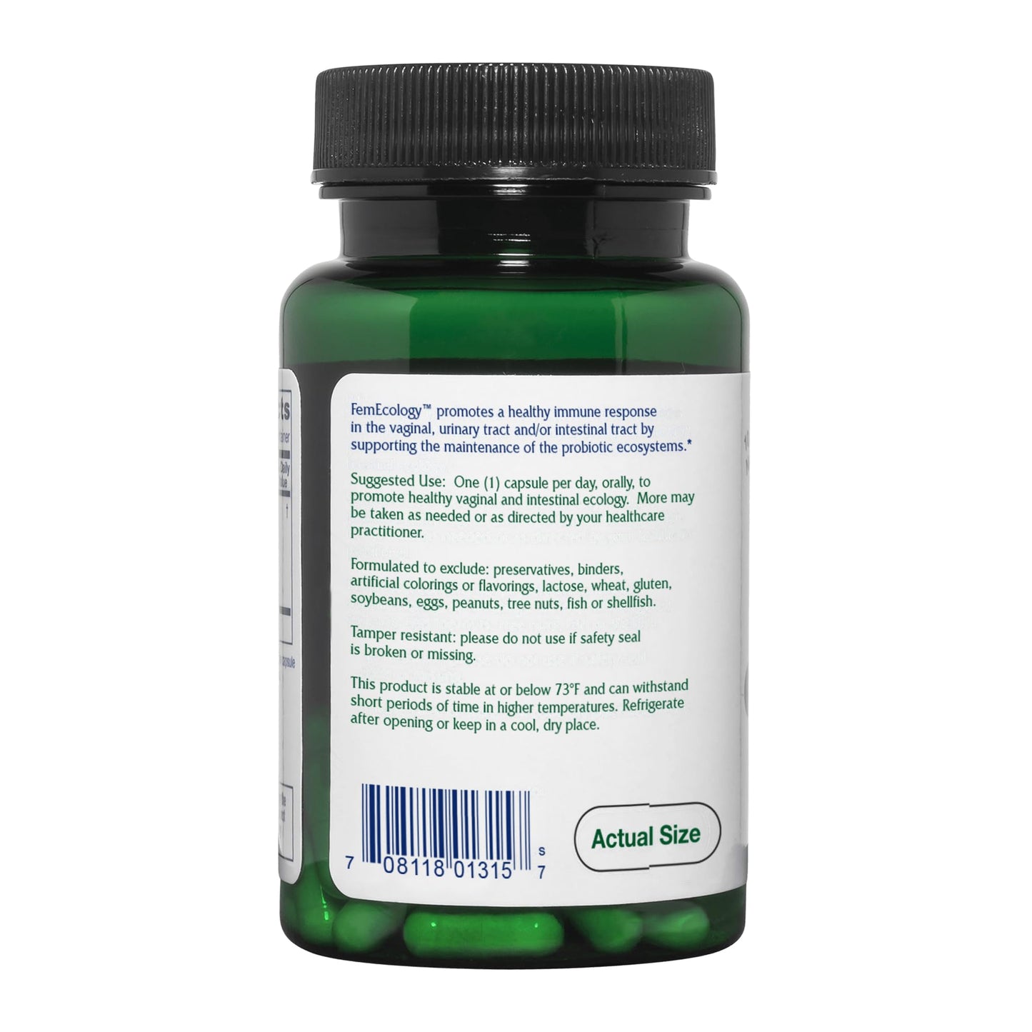 Vitanica FemEcology Vaginal and Intestinal Probiotic Support Capsules 30