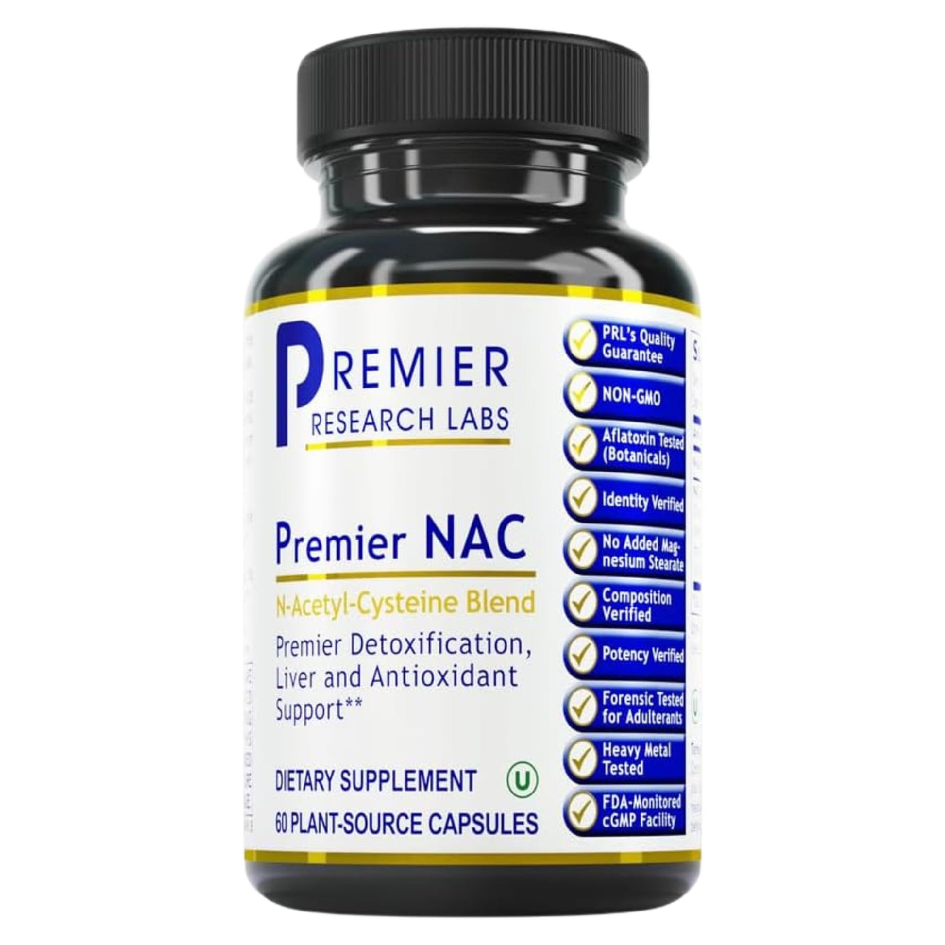 Premier Research Labs NAC Supplement N-Acetyl Cysteine Capsules 60 Capsules
