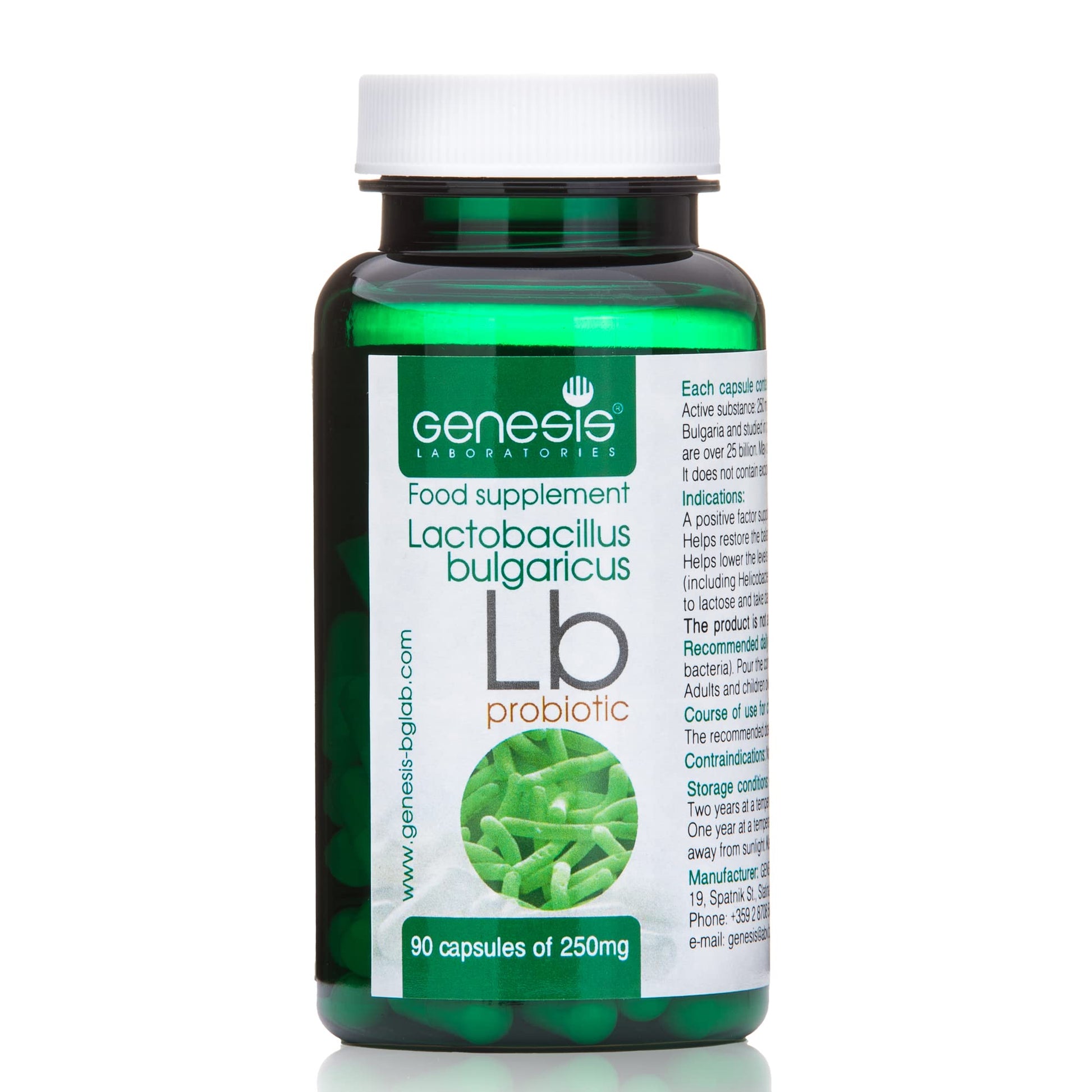 Genesis LABORATORIES LB Probiotic Daily Lactobacillus Bulgaricus Capsule, 90 Count