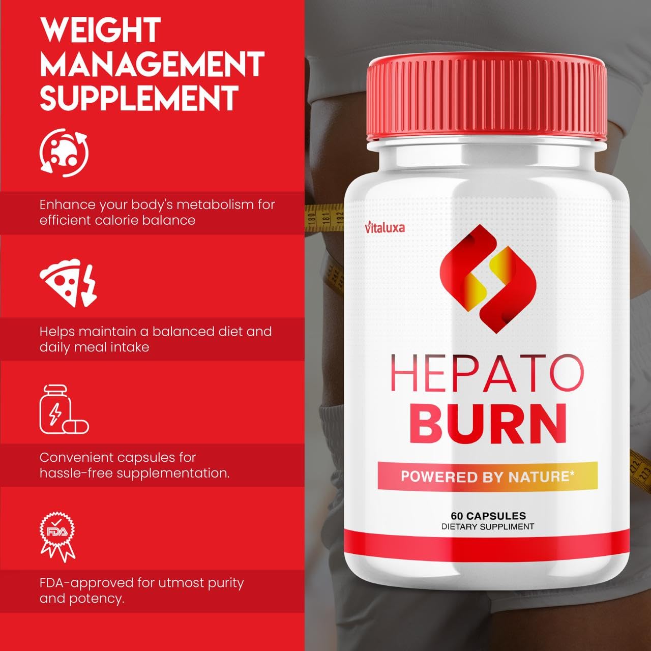 Vitaluxa Hepato Burn Capsules, 60 Capsules
