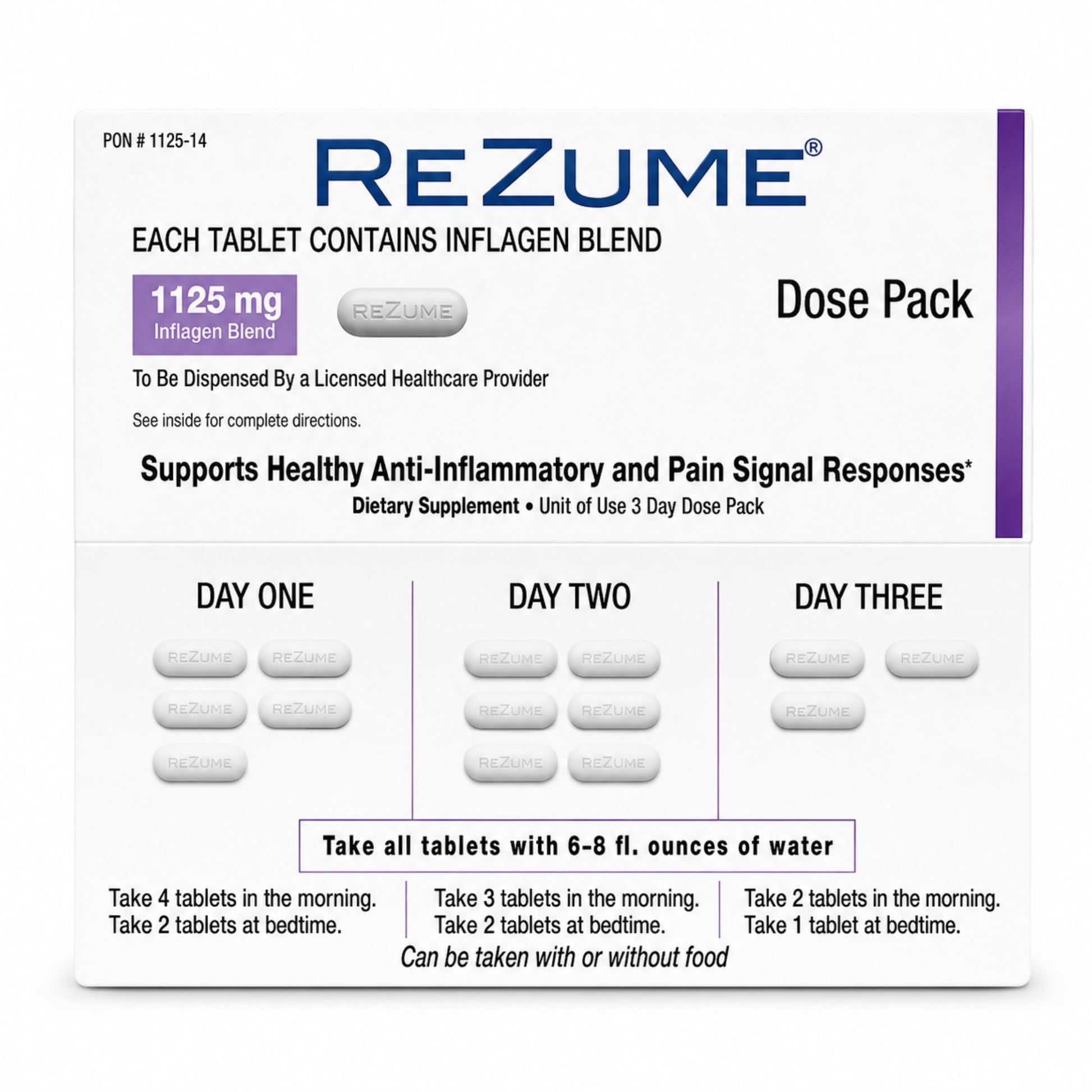 CryoDerm REZUME Full Spectrum Inflagan Blend Formula Tablet, 1 Count