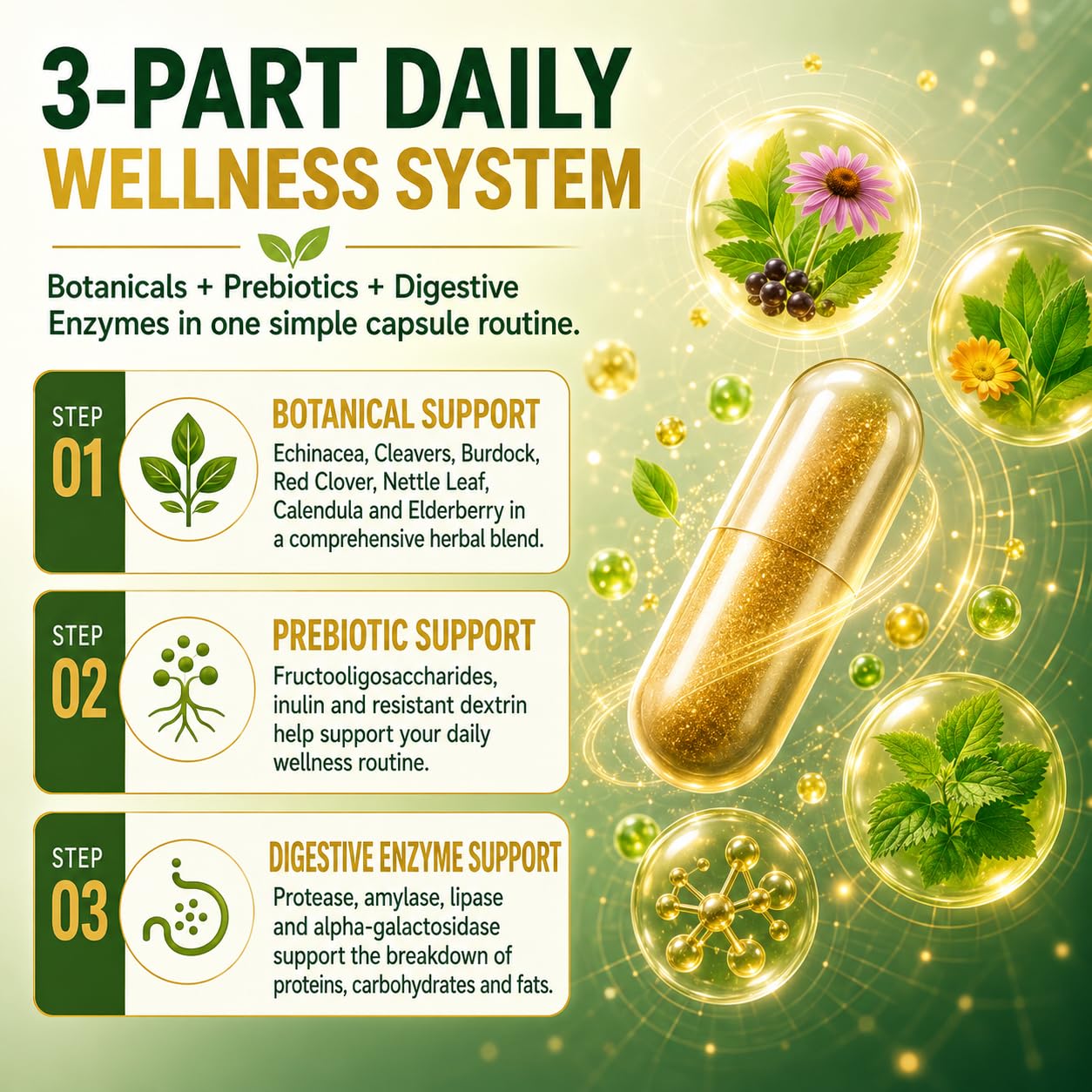 Wellgiuueo Lymphatic Drainage Supplements for Women and Men, 90 Capsules