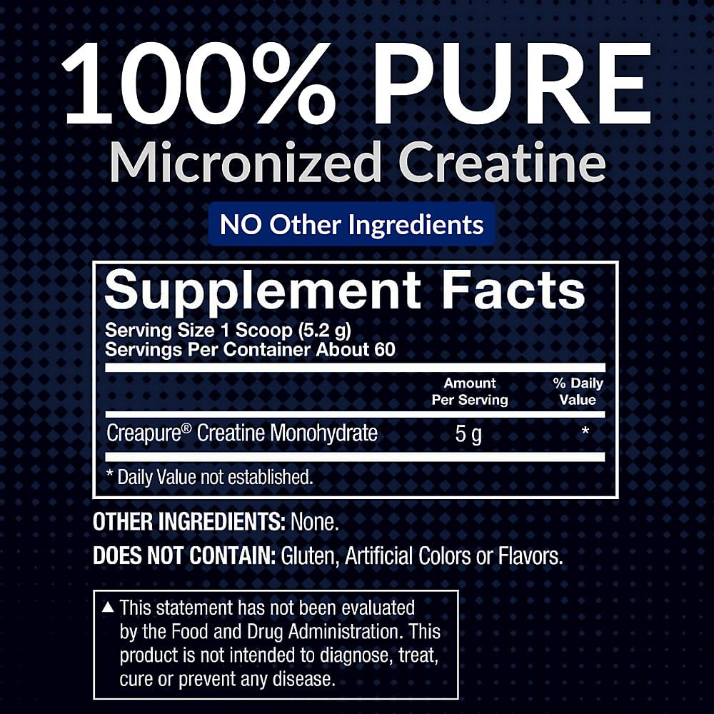 BodyTech Elite German Creatine with Creapure®, Creatine Monohydrate Powder, 60 Servings