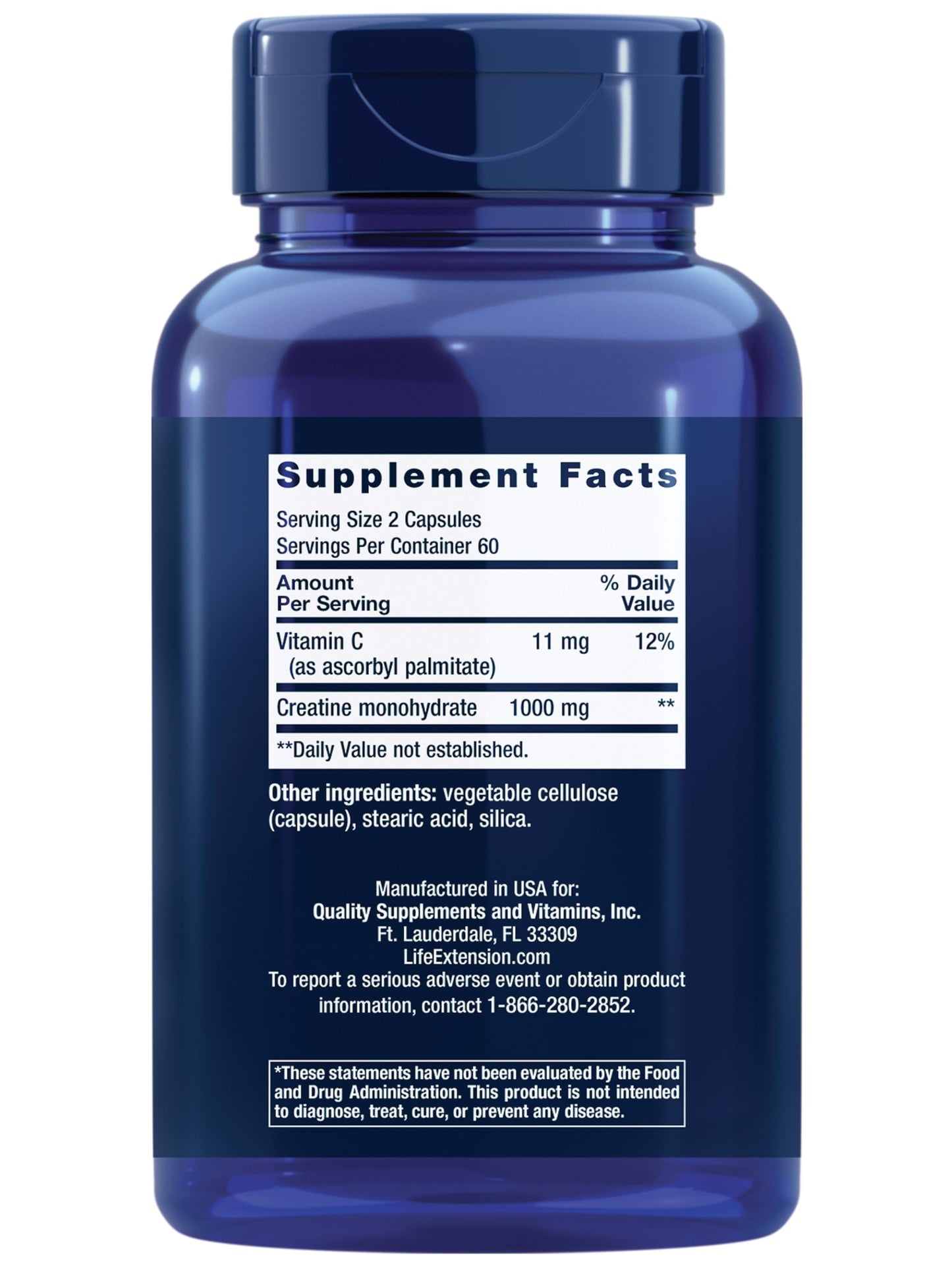 Life Extension Creatine Capsules and Taurine Supplement Bundle, 210 Count