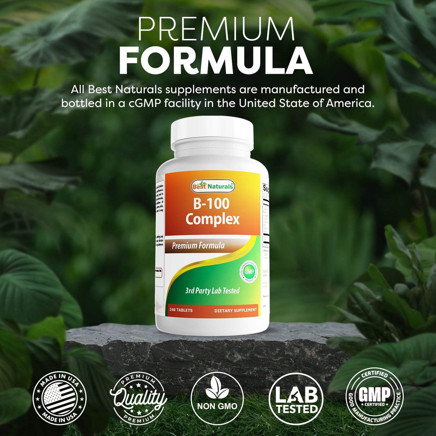 Best Naturals Vitamin B Complex with Inositol, PABA 240 Tablets