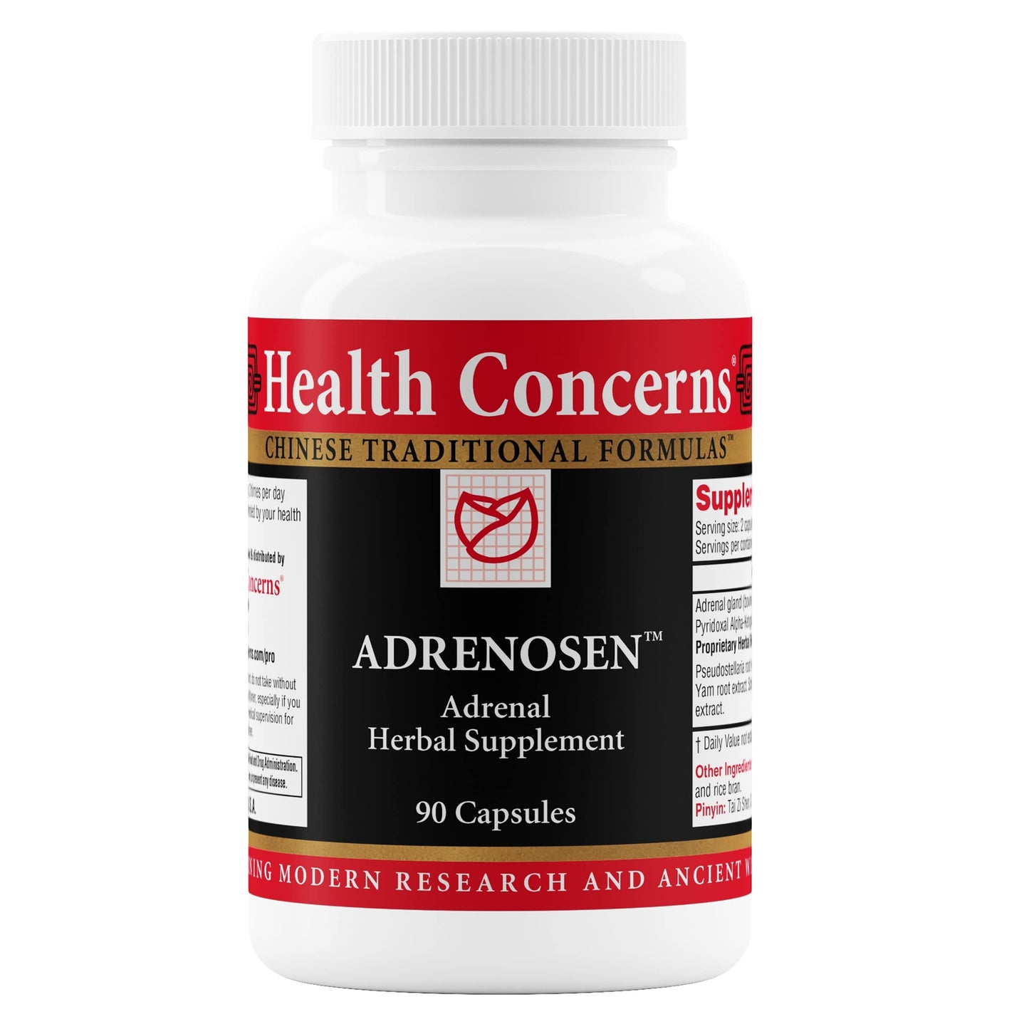 Health Concerns Adrenosen Adrenal Fatigue & Burnout Support Supplement Capsules, 90