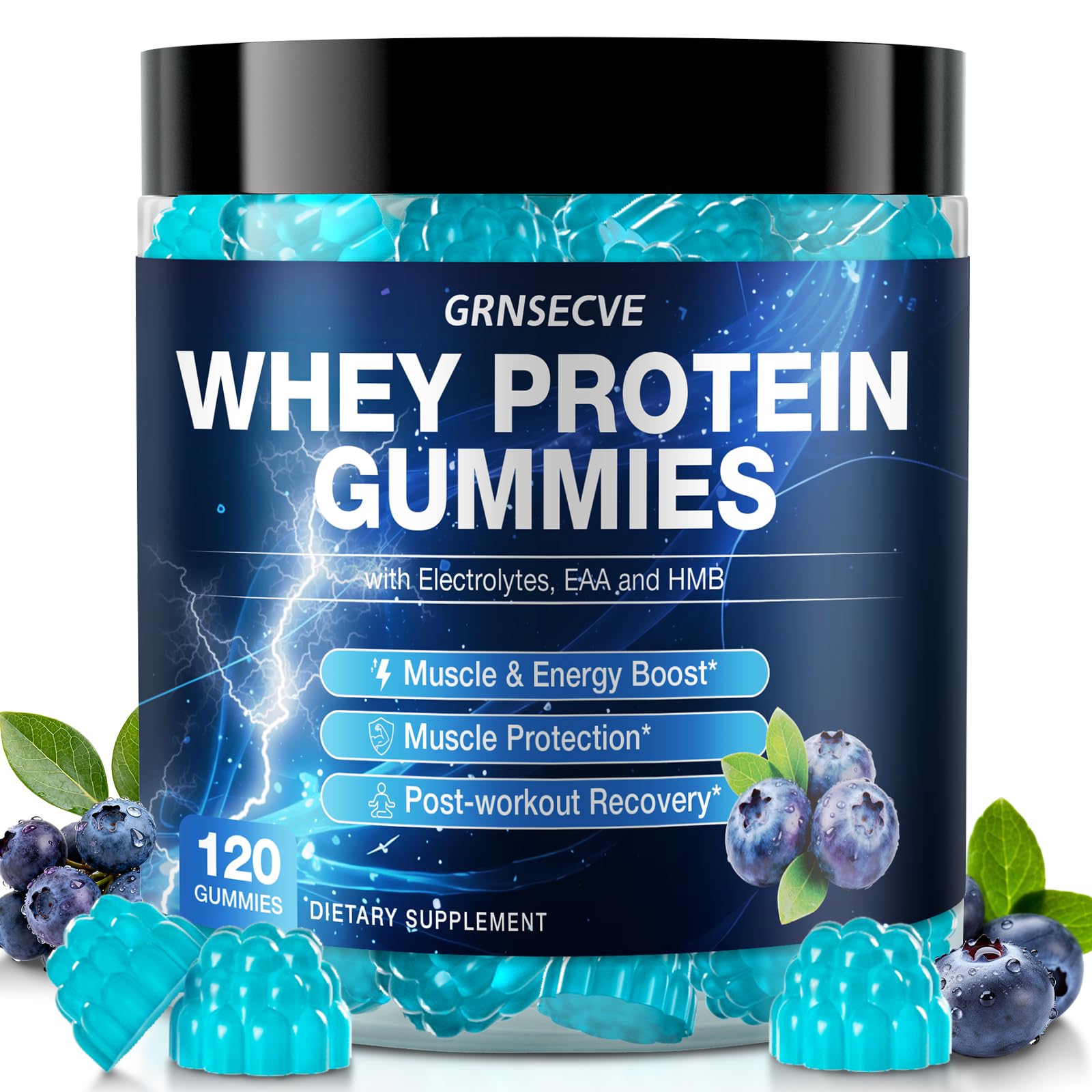 GRNSECVE Whey Protein Gummies 120 Gummies
