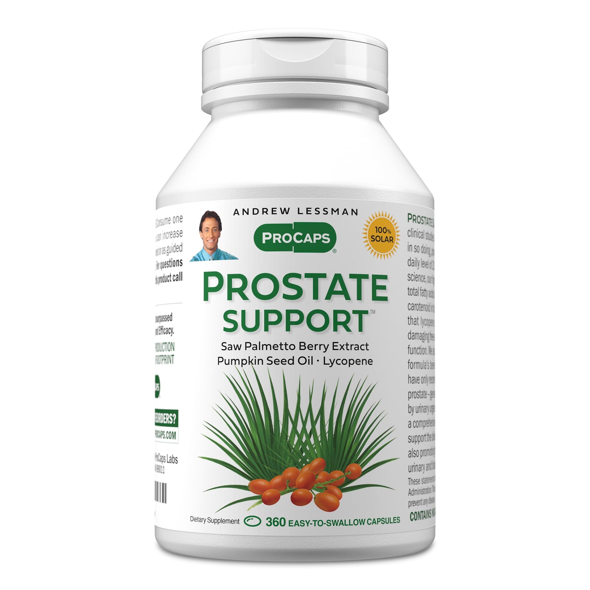 ANDREW LESSMAN Prostate Support Supplement for Men's Health Capsules 360