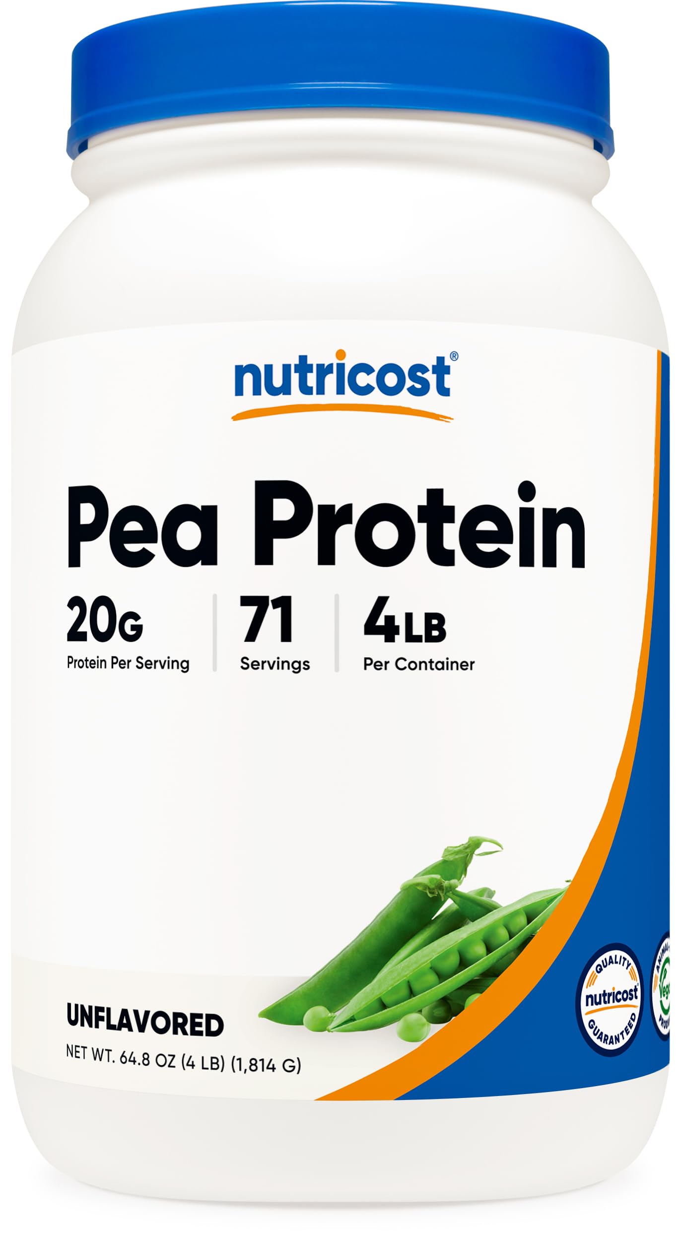 Nutricost Pea Protein Powder 4 LBS Unflavored