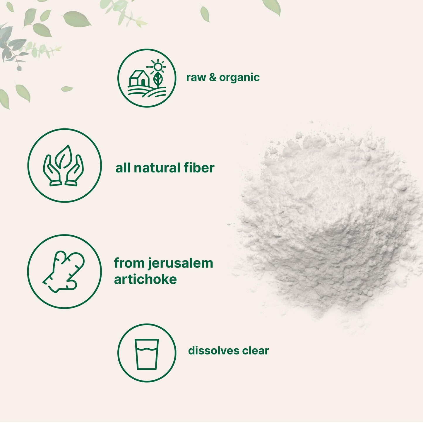 Micro Ingredients Organic Inulin FOS Fiber Powder 35.2 oz