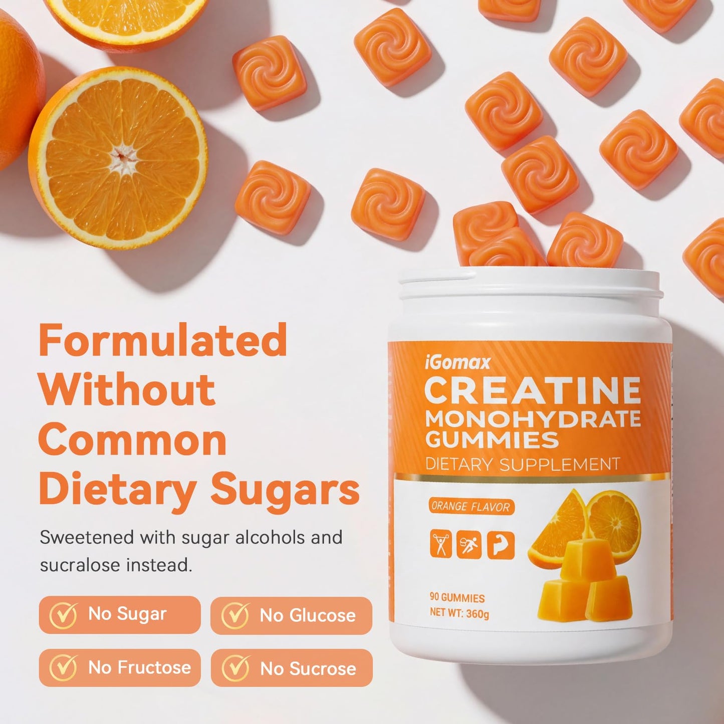 iGomax Creatine Monohydrate Gummies 90 Count