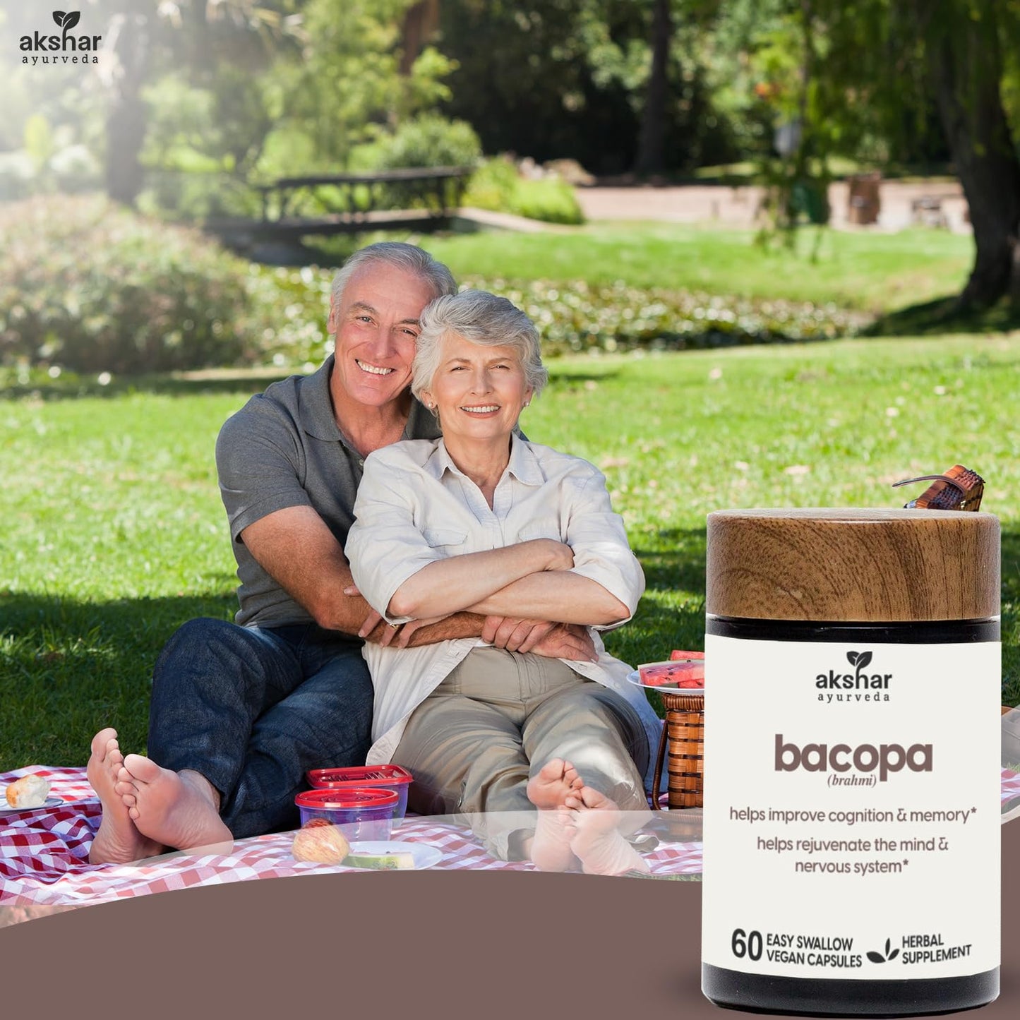 AKSHAR Bacopa Monnieri 500mg Capsules, 60 Count