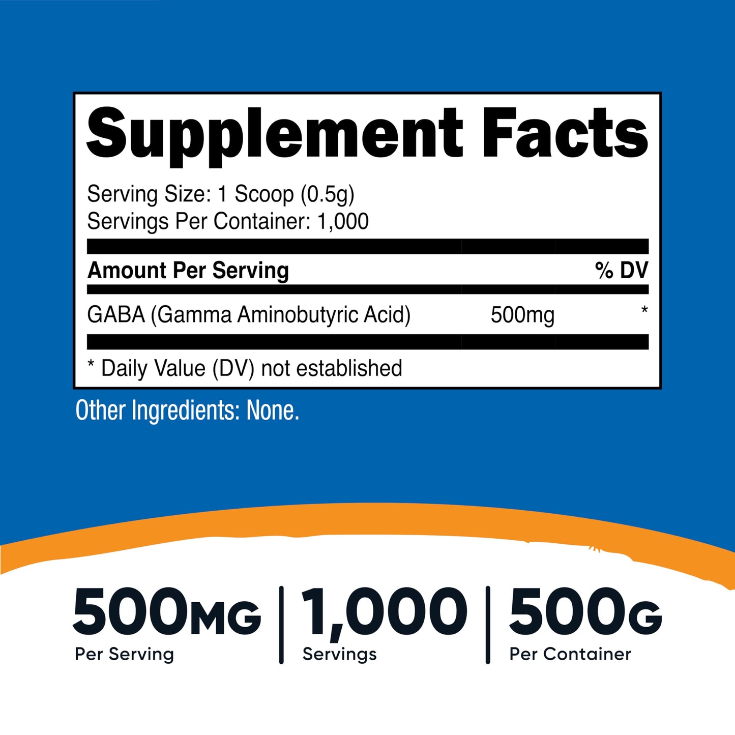 Nutricost Pure GABA (Gamma Aminobutyric Acid) Powder 35.274 oz