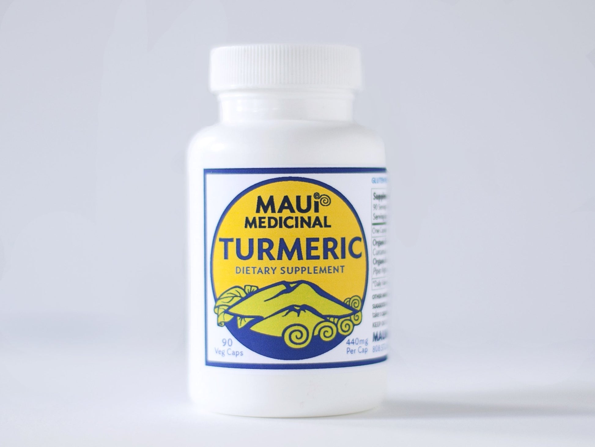 Maui Medicinal Herbs Organic Turmeric & Black Pepper 90 Veggie Capsules