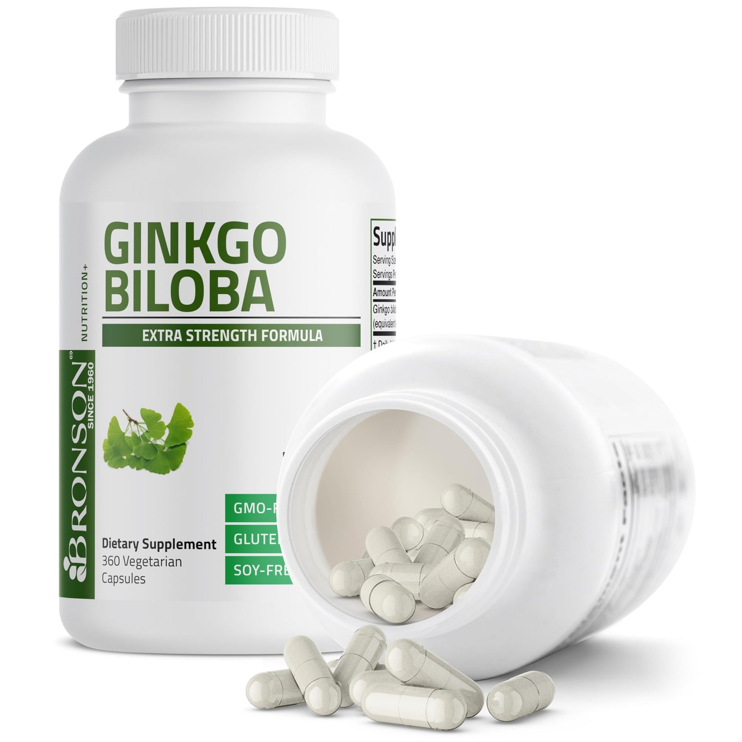 Bronson Ginkgo Biloba Extra Strength Brain & Memory Support Capsules 360