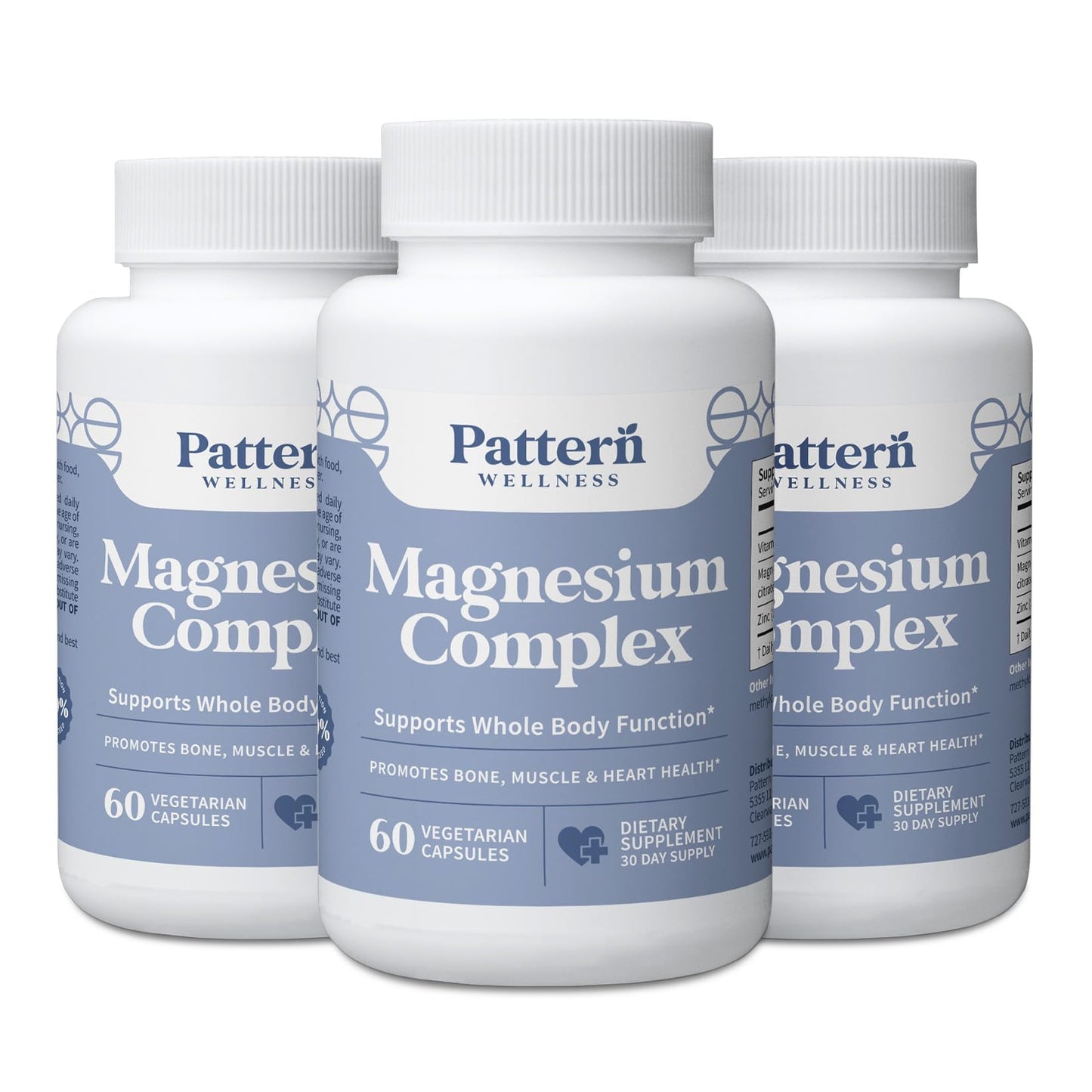 Pattern Wellness Magnesium Complex Supplement Capsules 180 Capsules