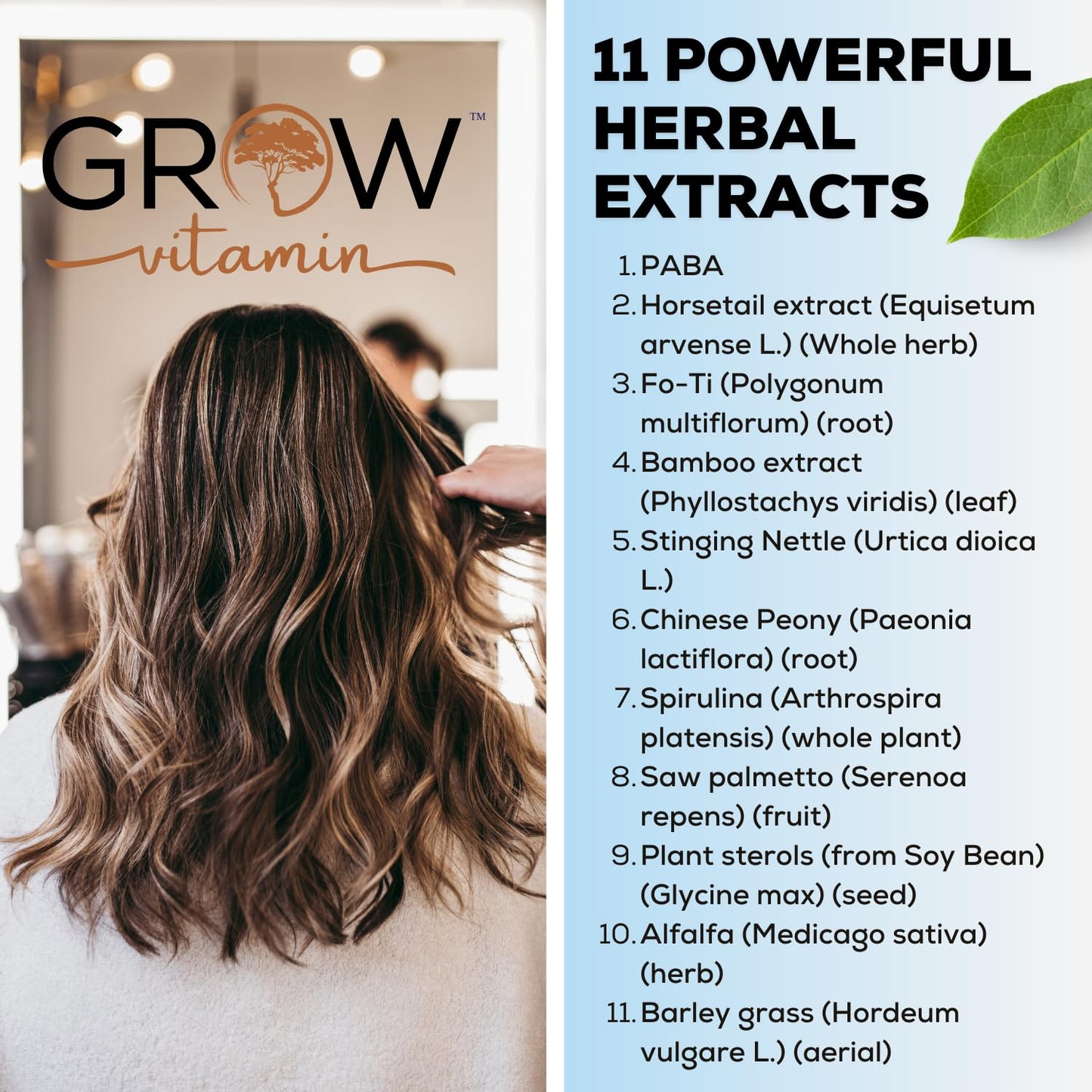 grow vitamin All in One Hair Formula for Men & Women - Advanced Hair Formula Includes Biotin, Saw Palmetto, DHT Blocker & Trace Minerals - Hair Supplement for Hair, Skin & Nails - 90 Gummies