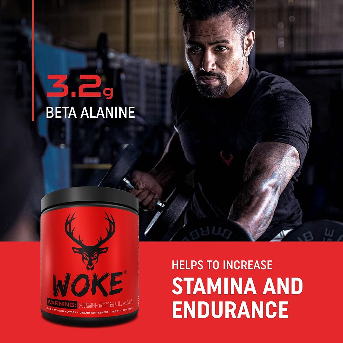Bucked Up Woke High Stim Pre Workout Powder 12.91 Ounce