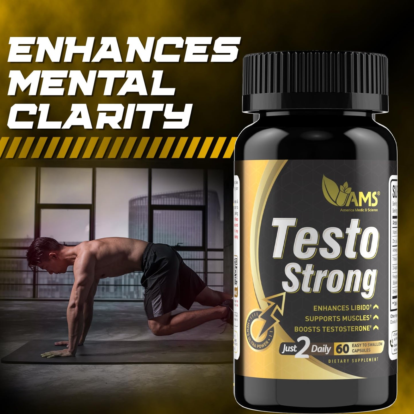 America Medic & Science Testo Strong Capsule, 60 Count
