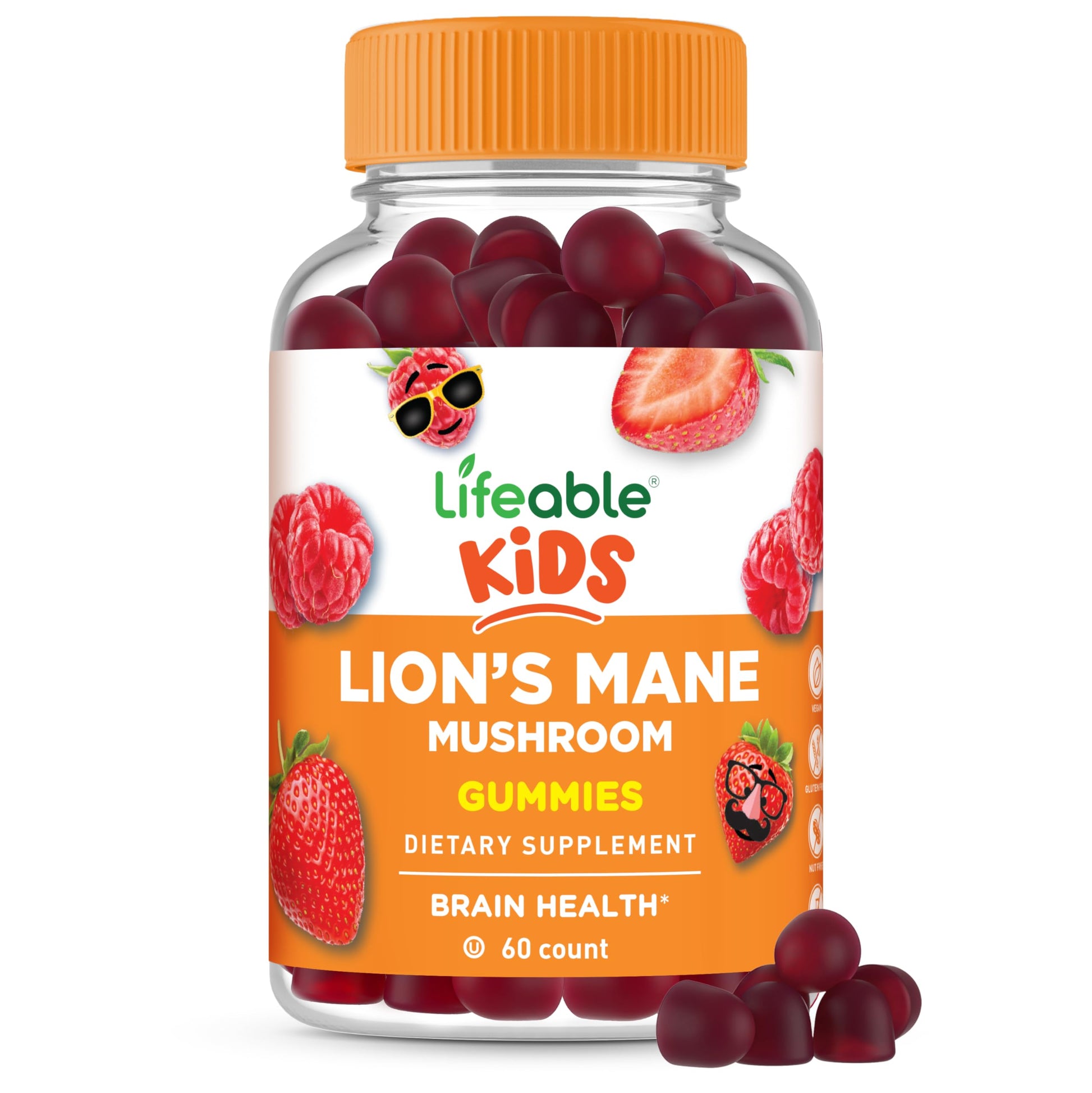 Lifeable Lions Mane Gummies for Kids 60 Count