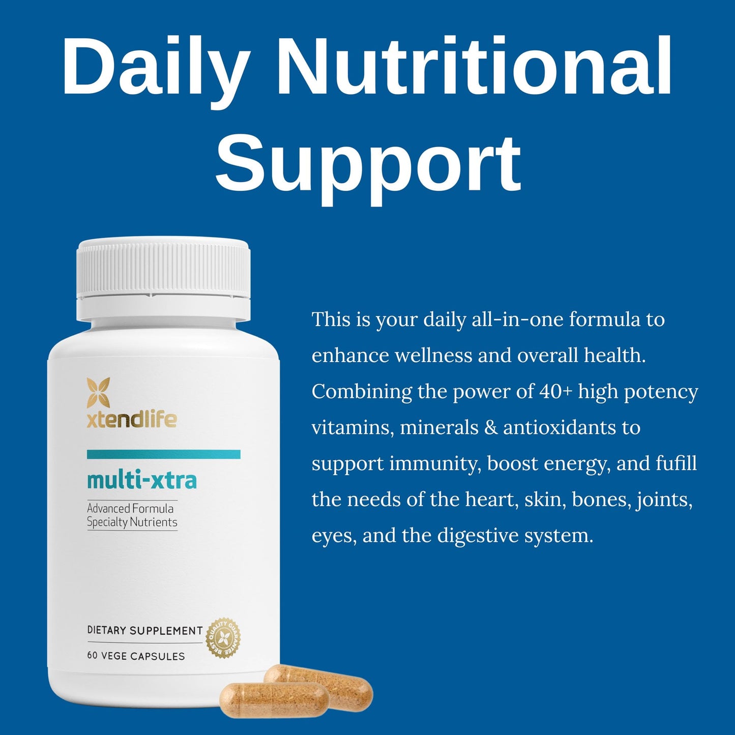 Xtendlife Multi‑Xtra Daily Multivitamin Supplement Capsule 60 Count