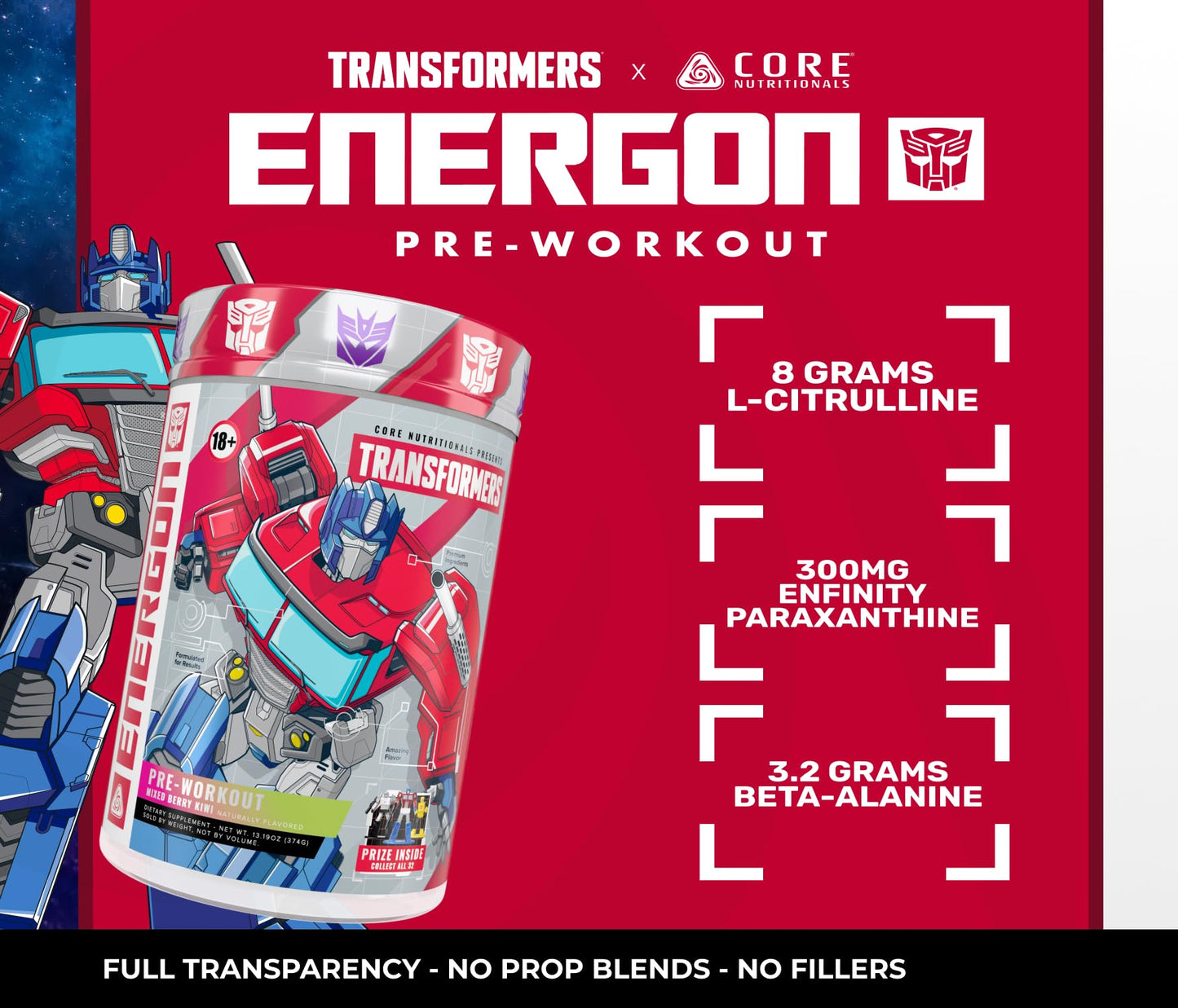 Core Nutritionals Transformers Energon Pre Workout Powder 16