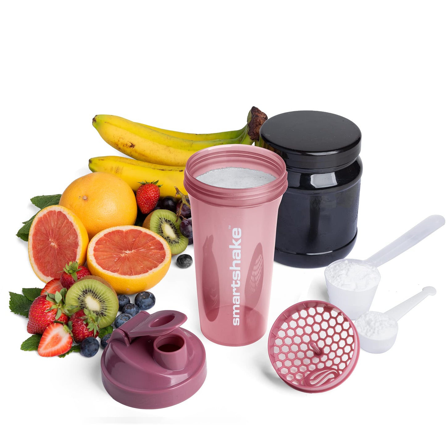 Smartshake Shaker Lite Series Shaker Bottle, Deep Rose, 1000 ml, 1 Bottle