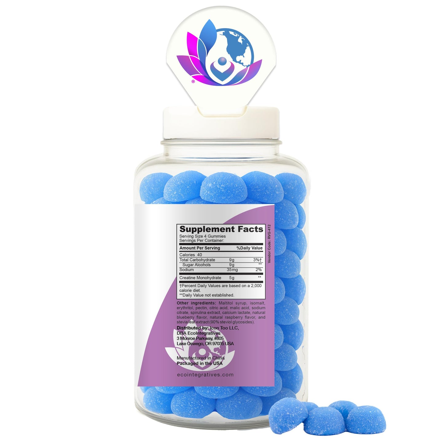 EcoIntegratives Creatine Monohydrate Gummies 75 Gummies