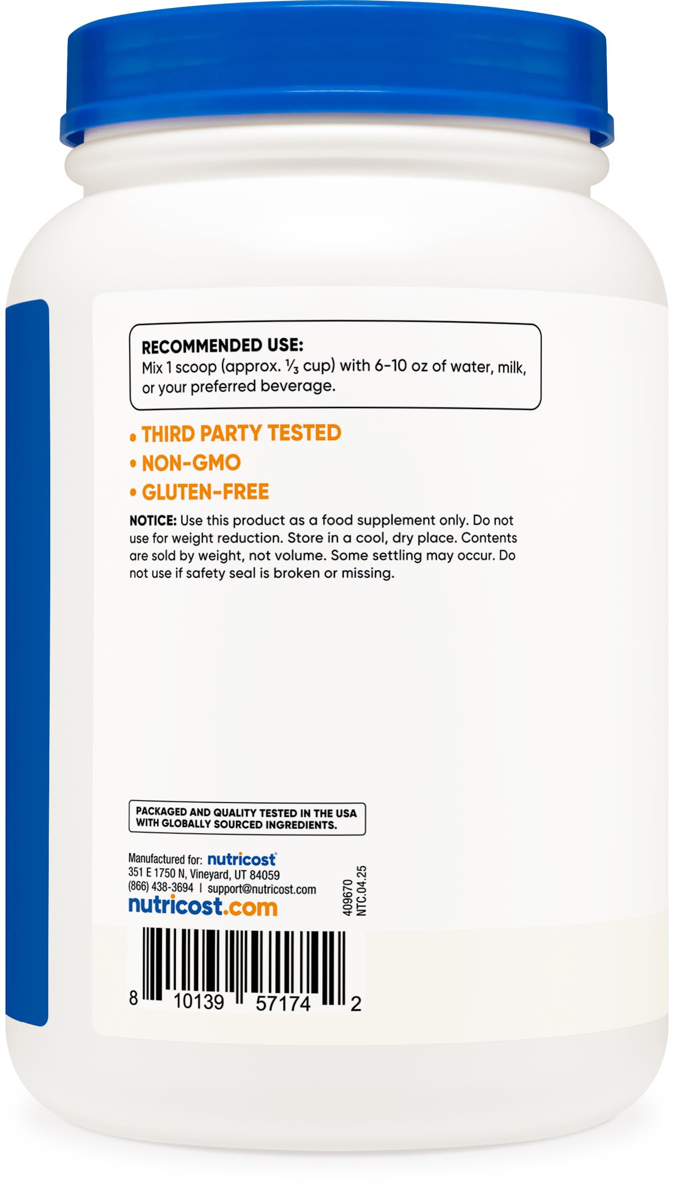 Nutricost Whey Protein Isolate Powder 32 Servings