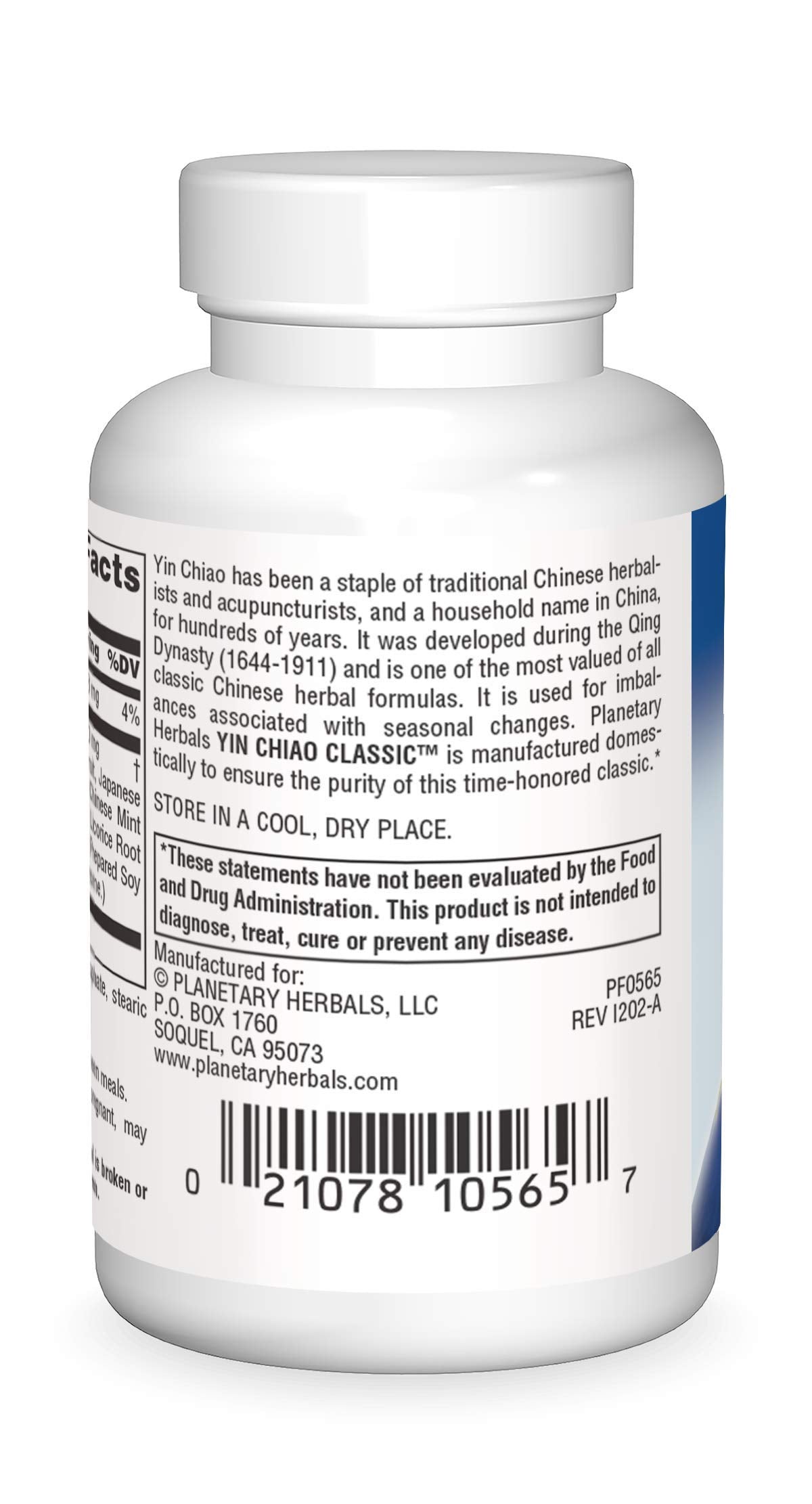 Planetary Herbals Yin Chiao Classic Tablets, 30 Count
