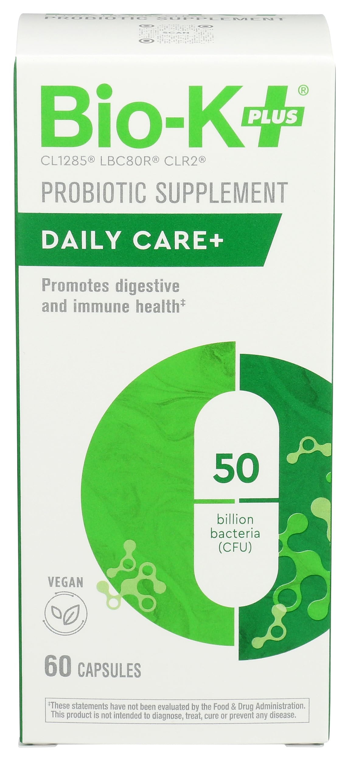 Bio-K Plus Dailycare 50 Billion Probiotics Capsules 60 Count