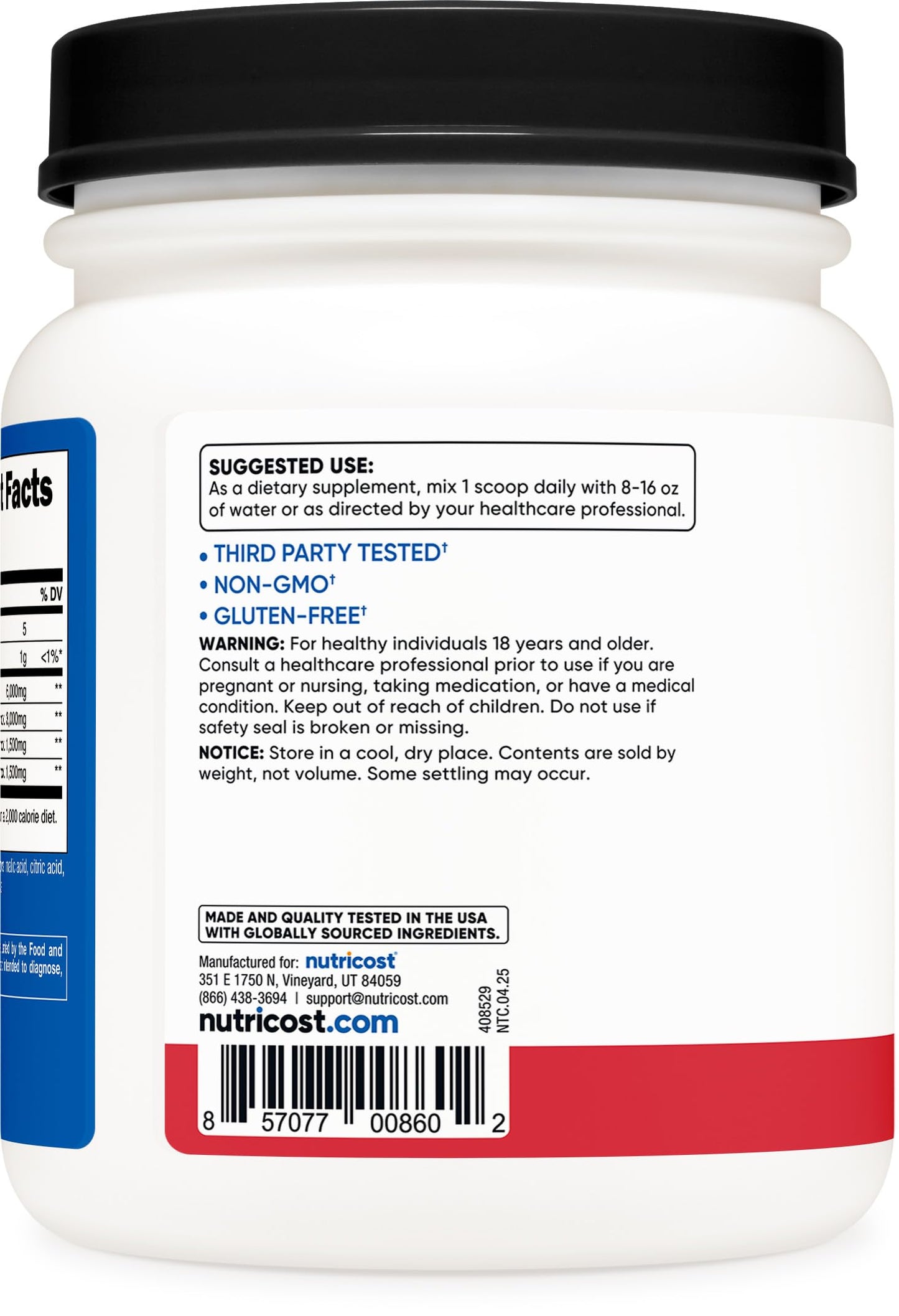 Nutricost BCAA Powder Strawberry Kiwi 27.2 oz