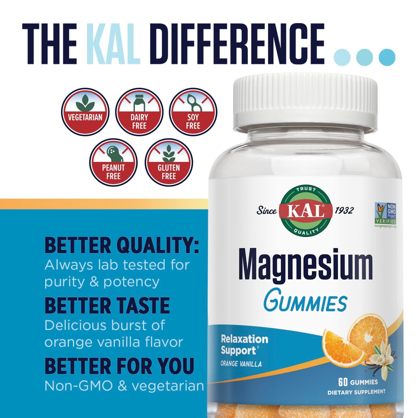 KAL Magnesium Citrate Gummies 60 Gummies