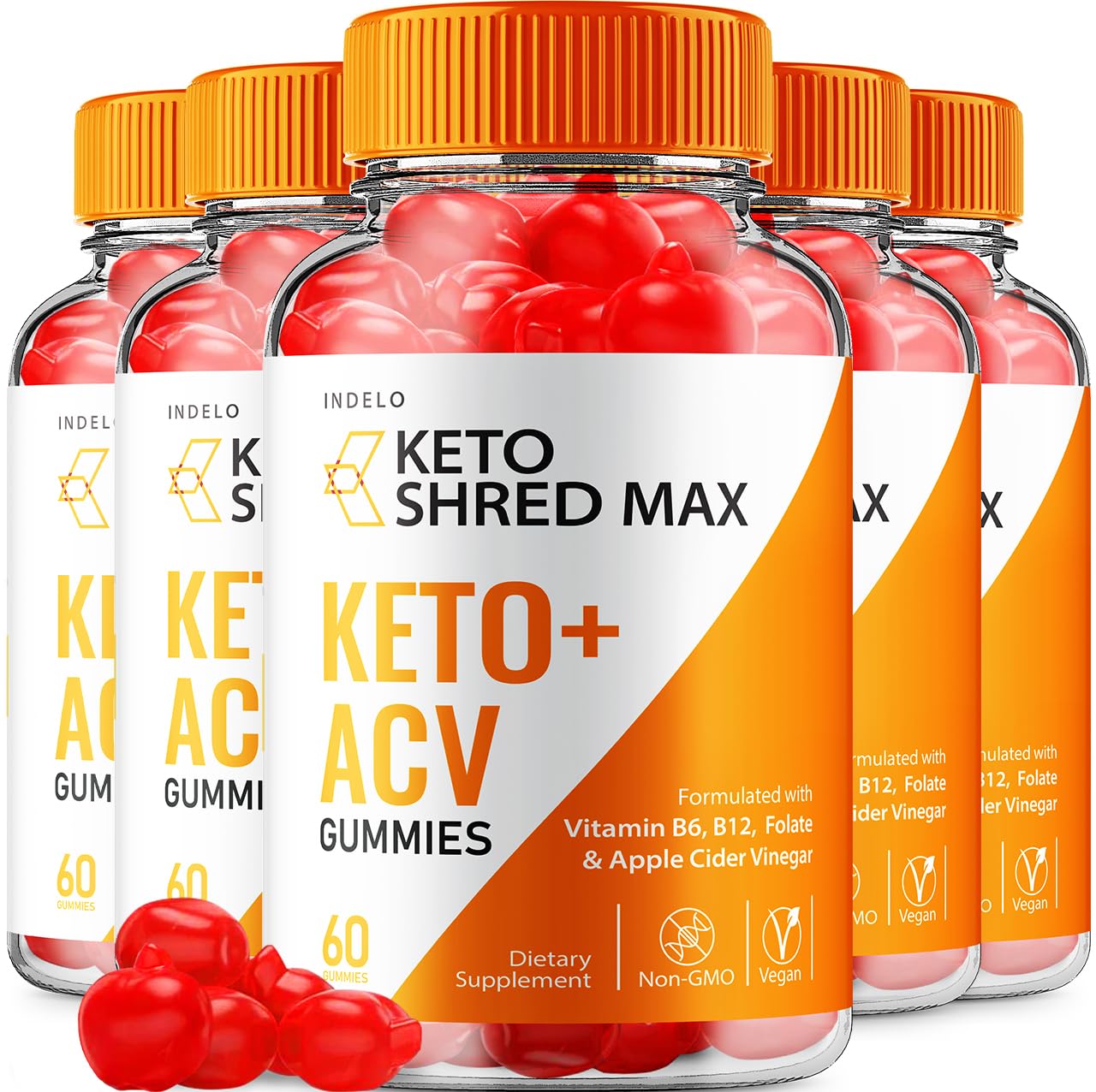 Indelo Keto Shred Max ACV Gummies, 300 Gummies