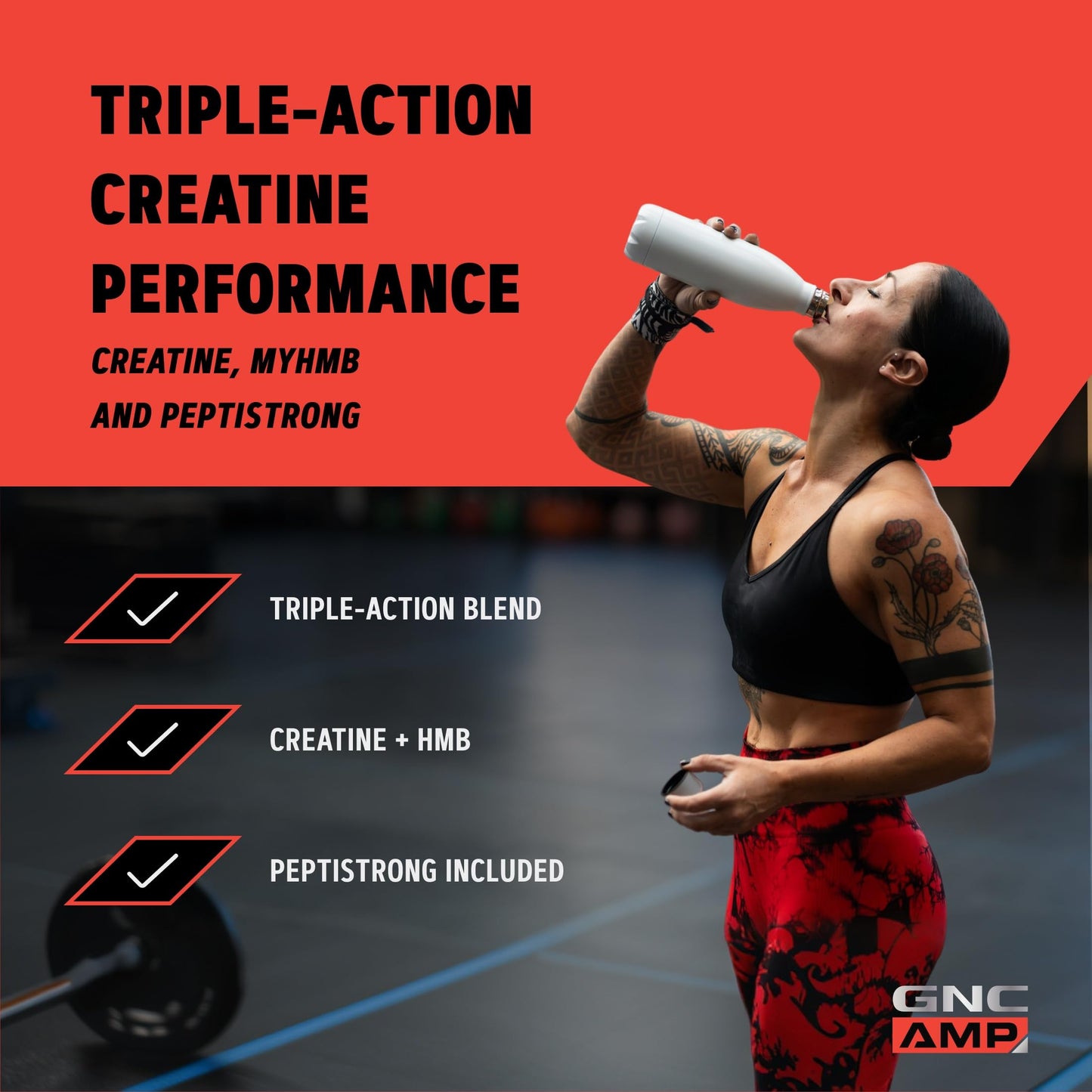 GNC AMP Creabolic Creatine Monohydrate Powder 14.4 Ounce